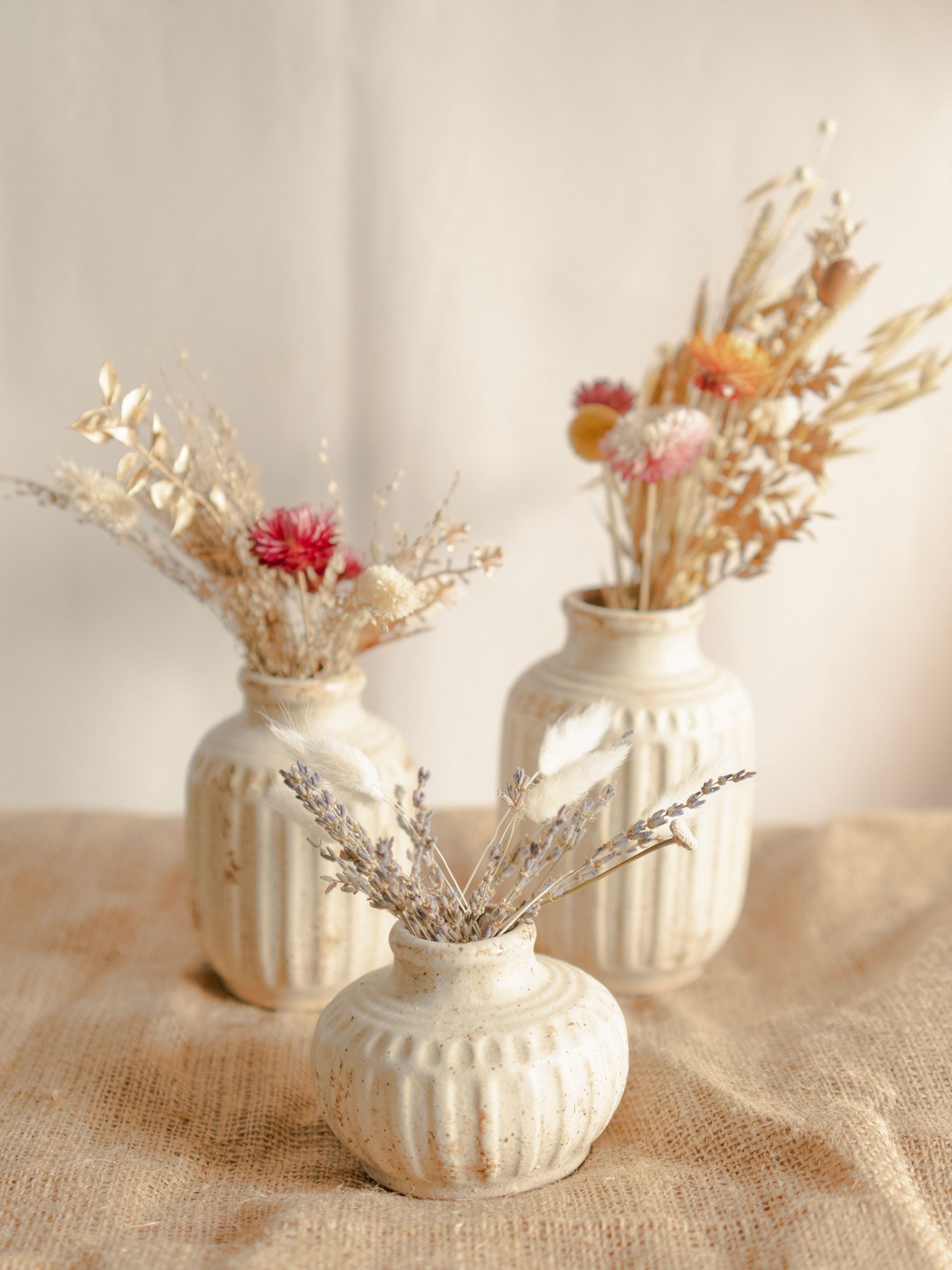 The Rustic Pottery family-Set of 3