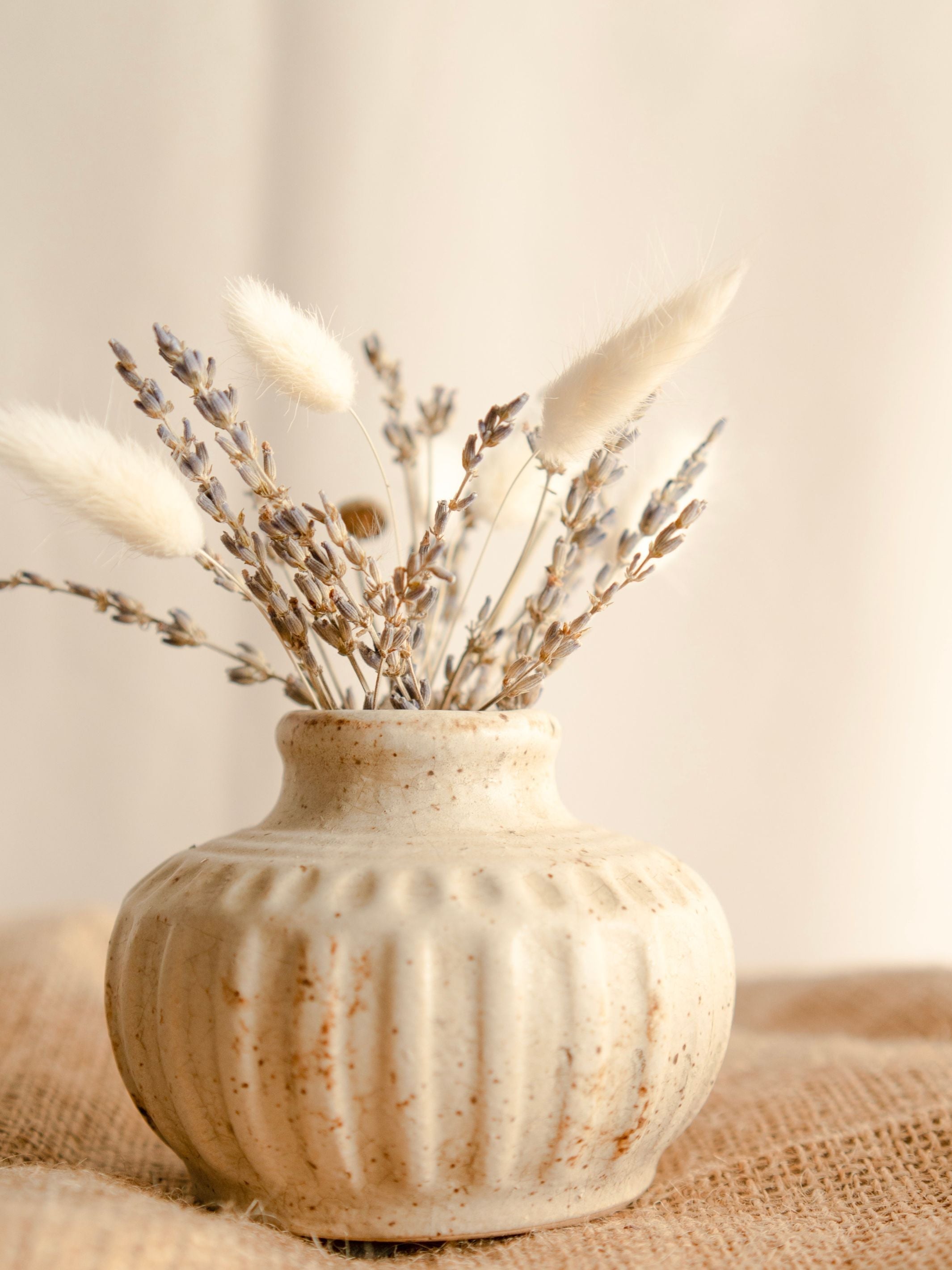 Rustic bloom vase with bunch