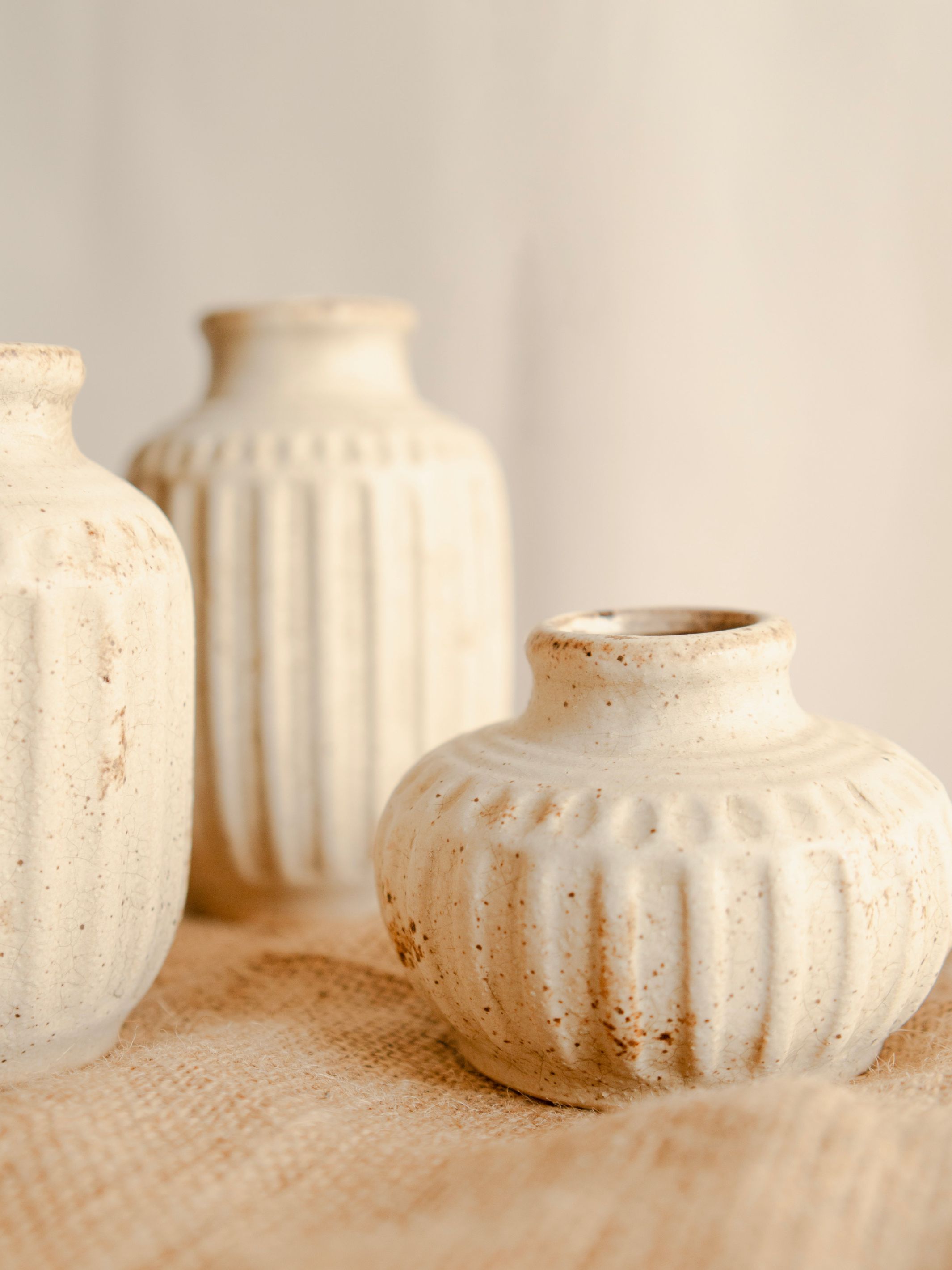 The Rustic Pottery family-Set of 3