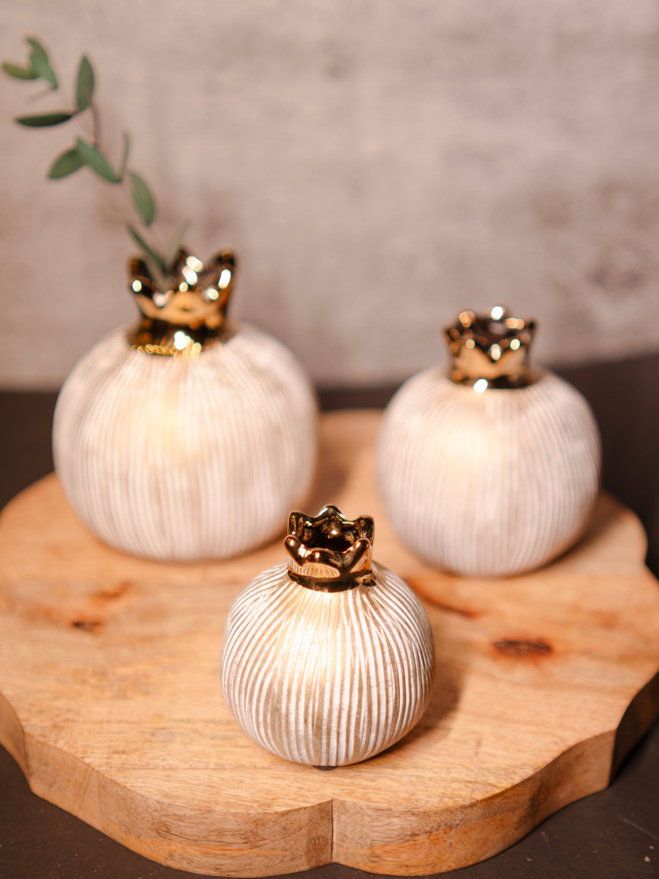 Golden Pomegranate Glory vase set
