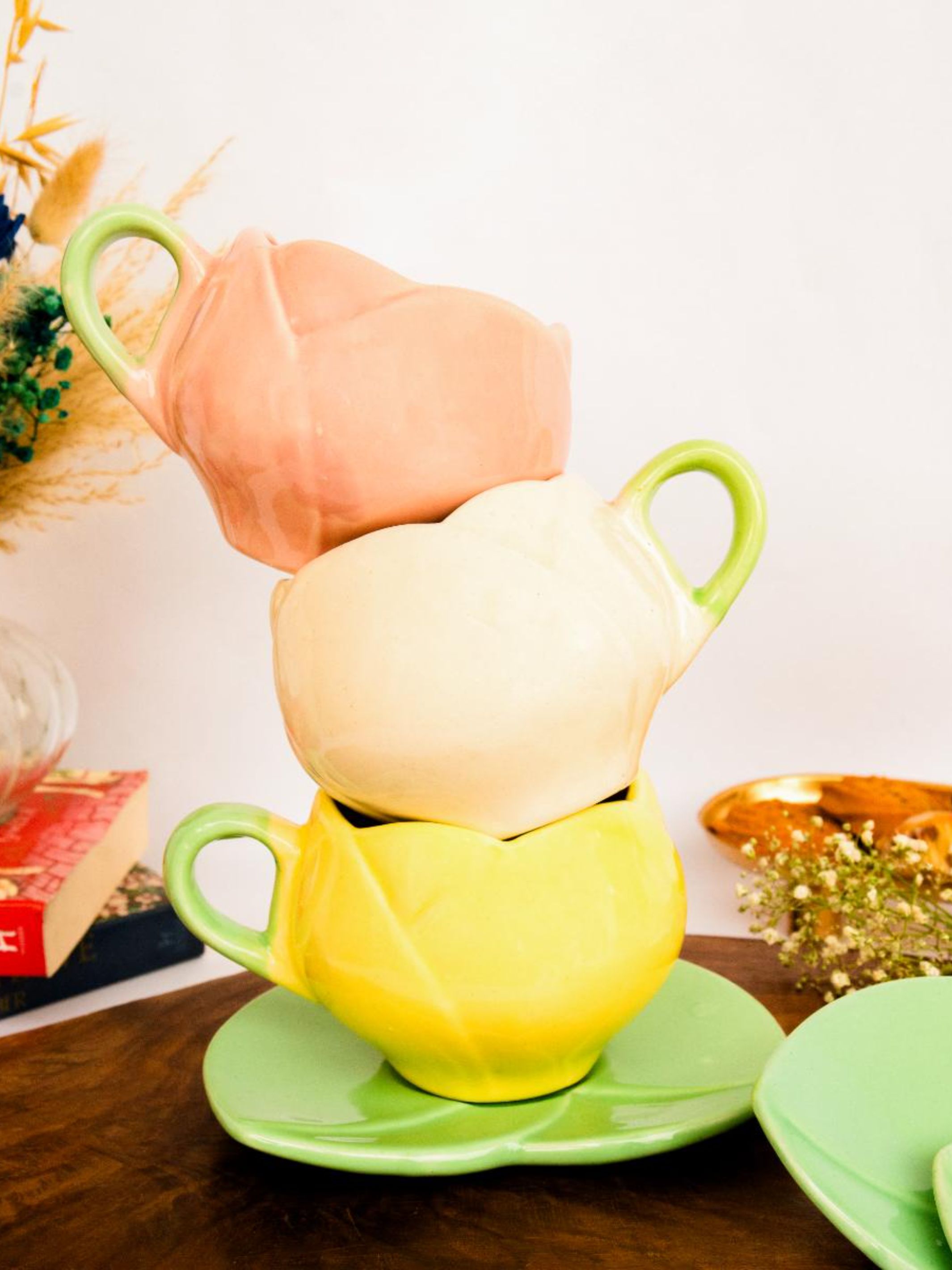 Tulip cup charm set of 3