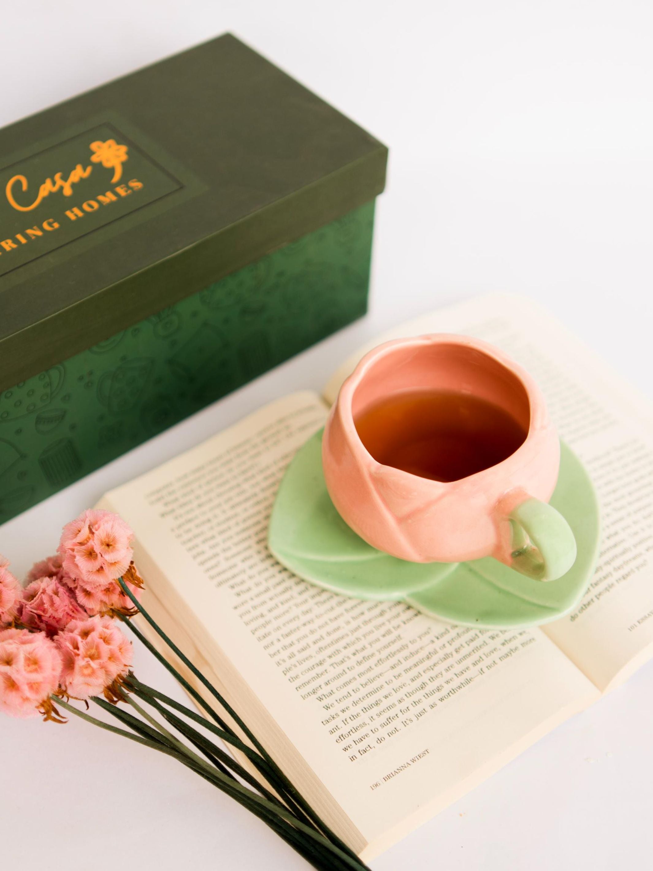 Tulip charm cup saucer-Pink