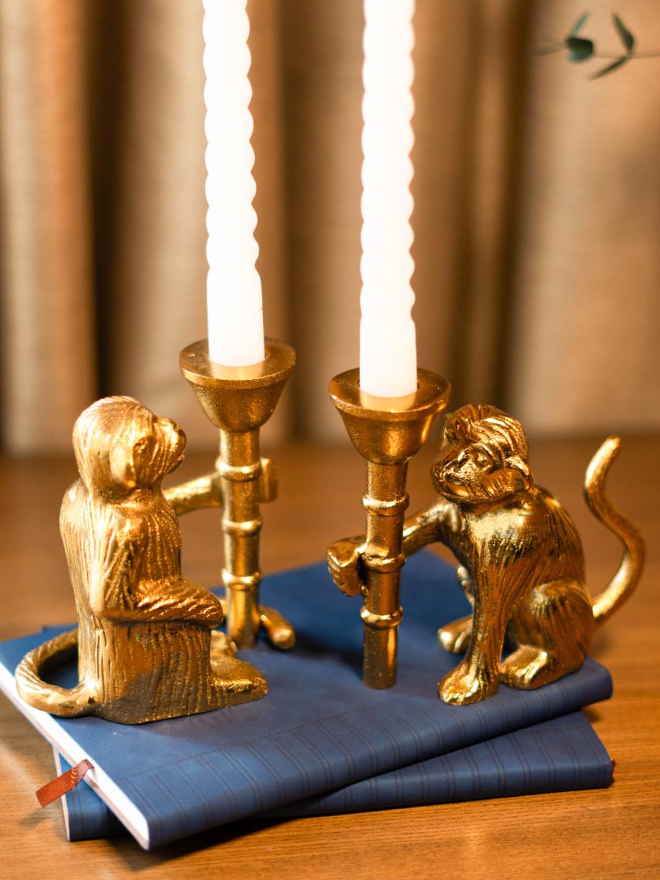 Monkey Mischief Candle holder set of 2