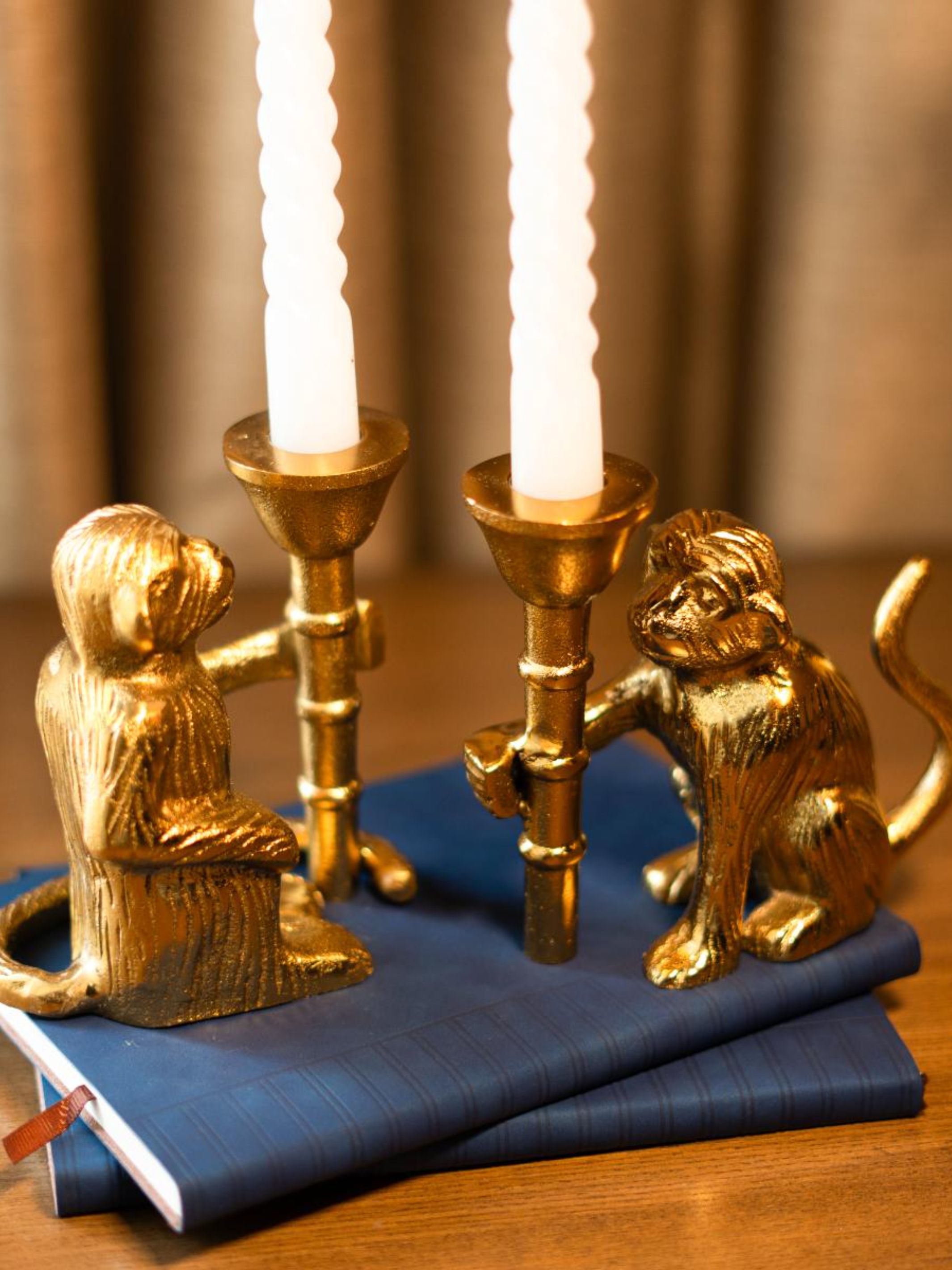 Monkey Mischief Candle holder set of 2