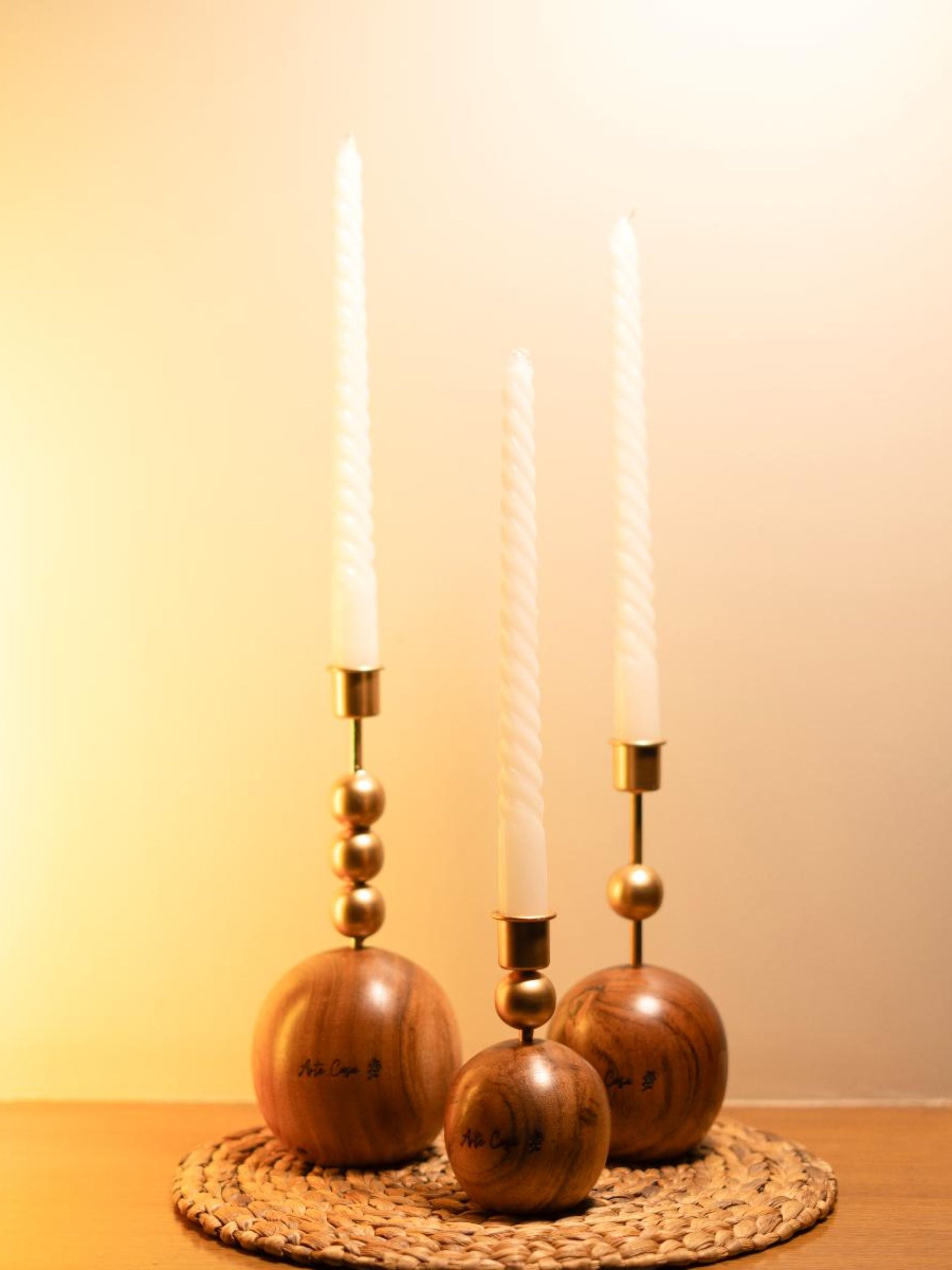 Wood and Metal Harmony candle holder