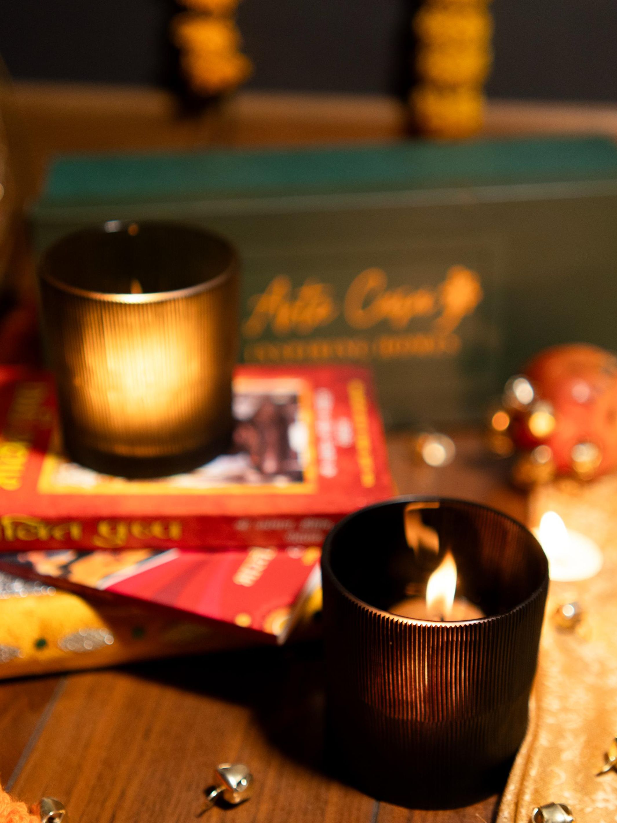 Ribbed radiance votives gift box