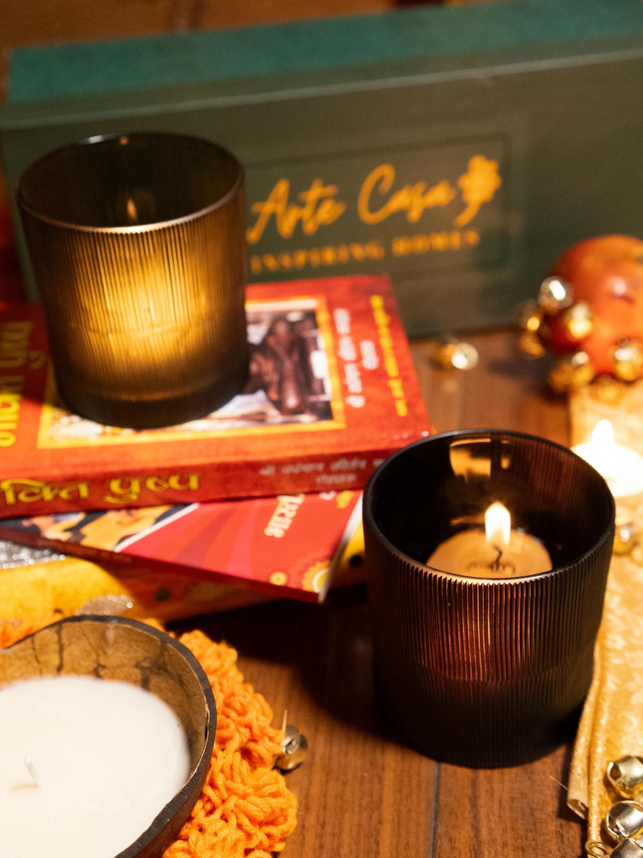 Ribbed radiance votives gift box