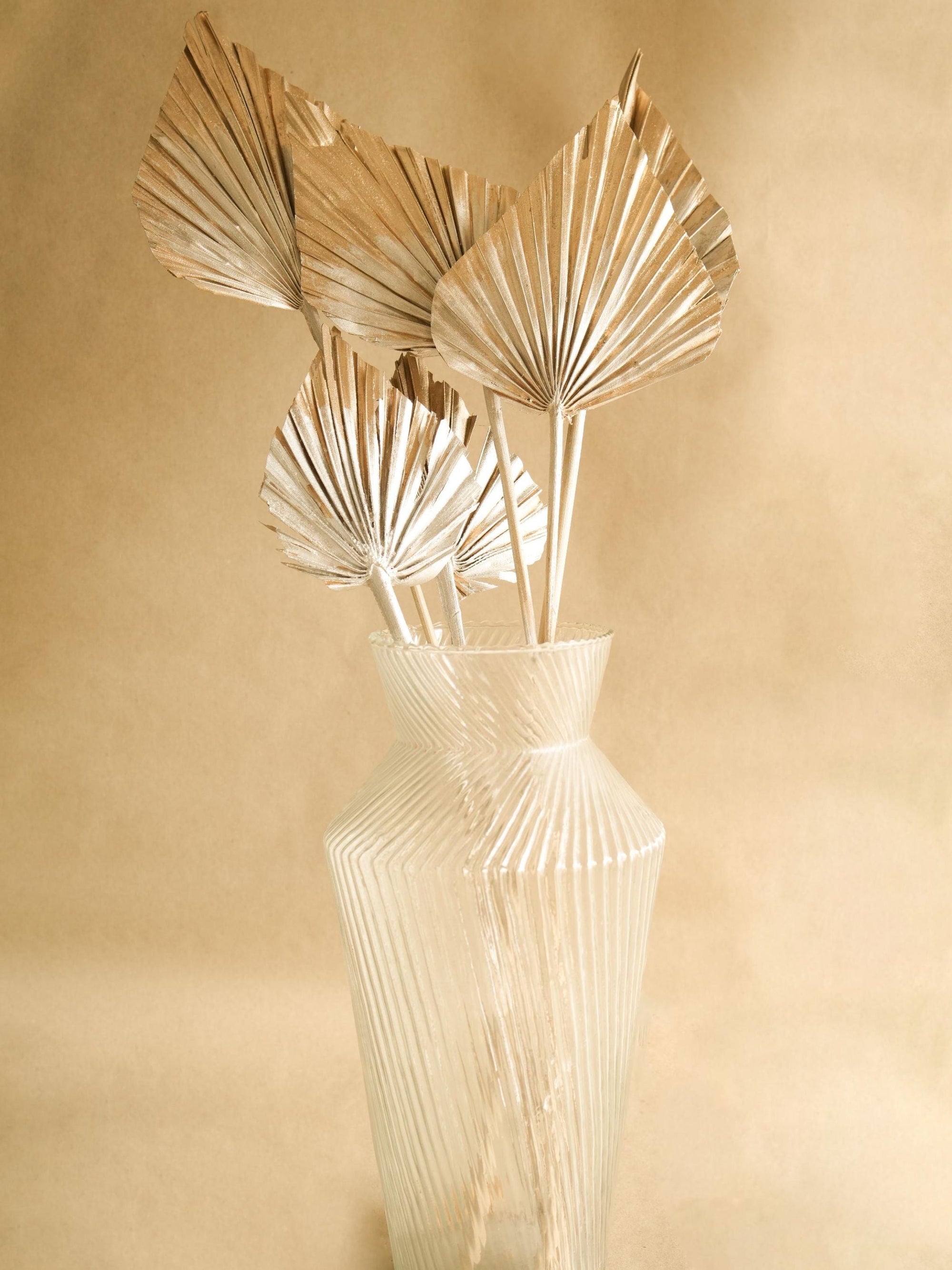 Golden Silver dual tone palm leaves