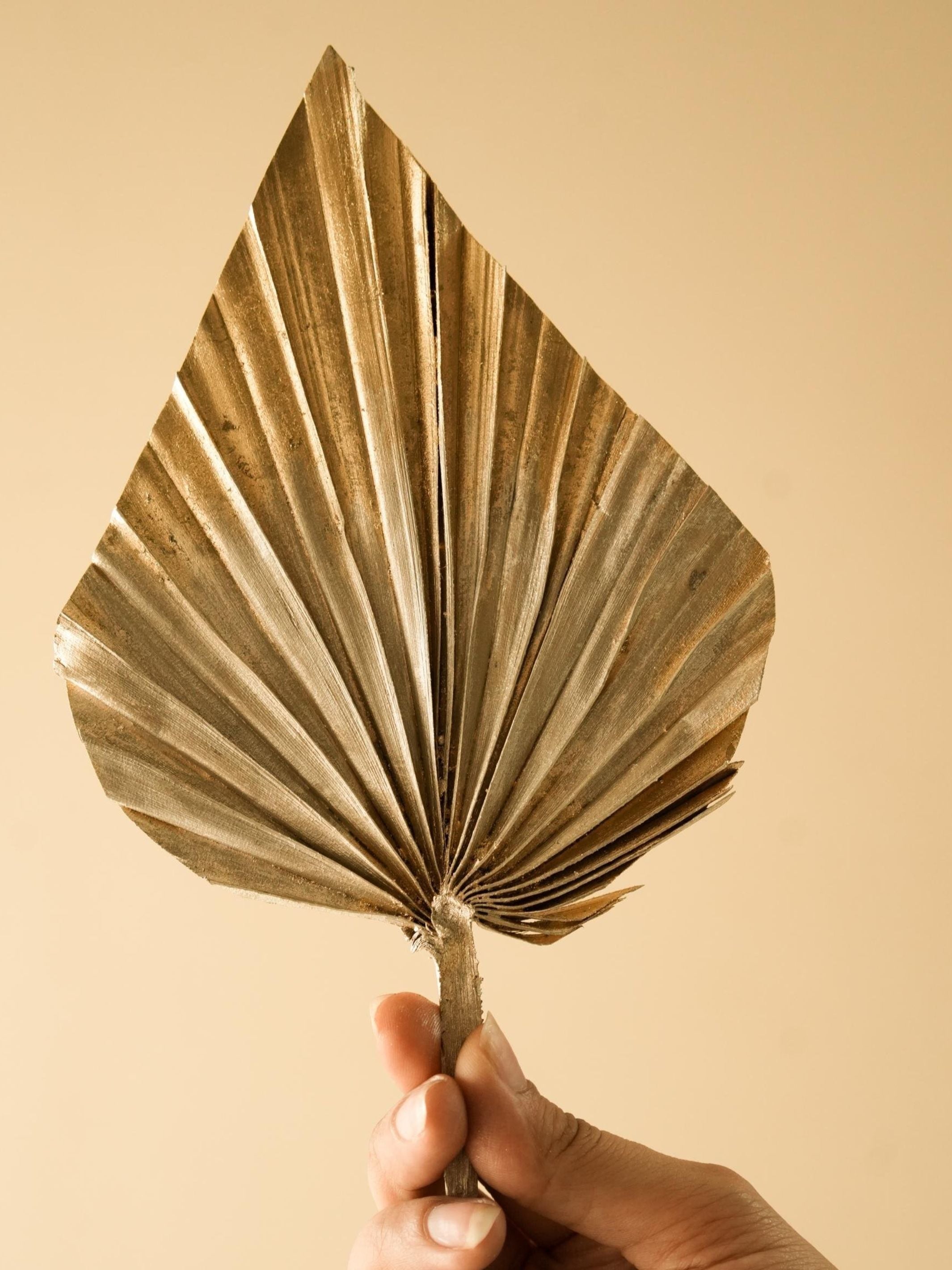 Golden Silver dual tone palm leaves