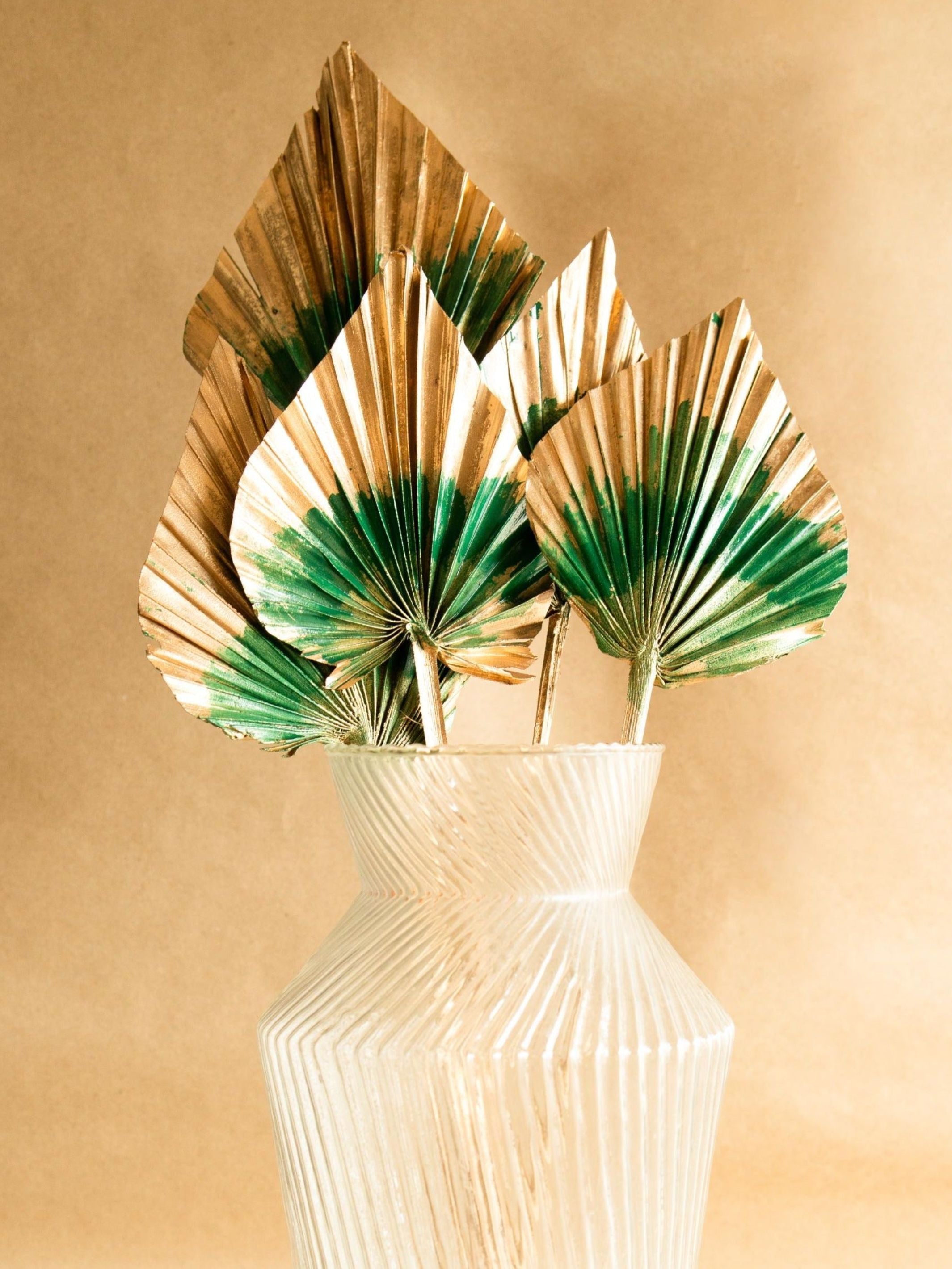 Golden Green Dual tone palm leaves