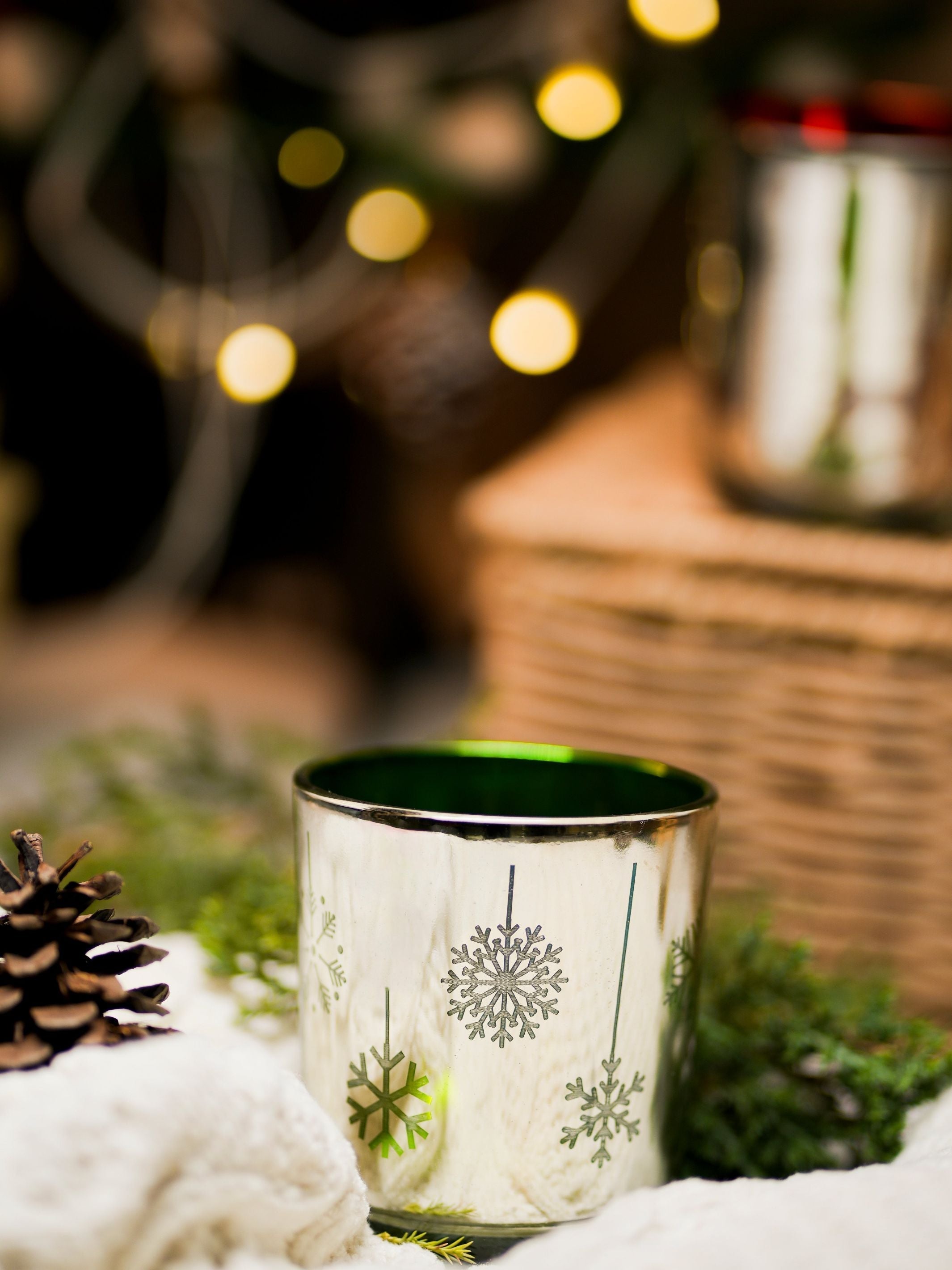 Snowflake Embossed Votive