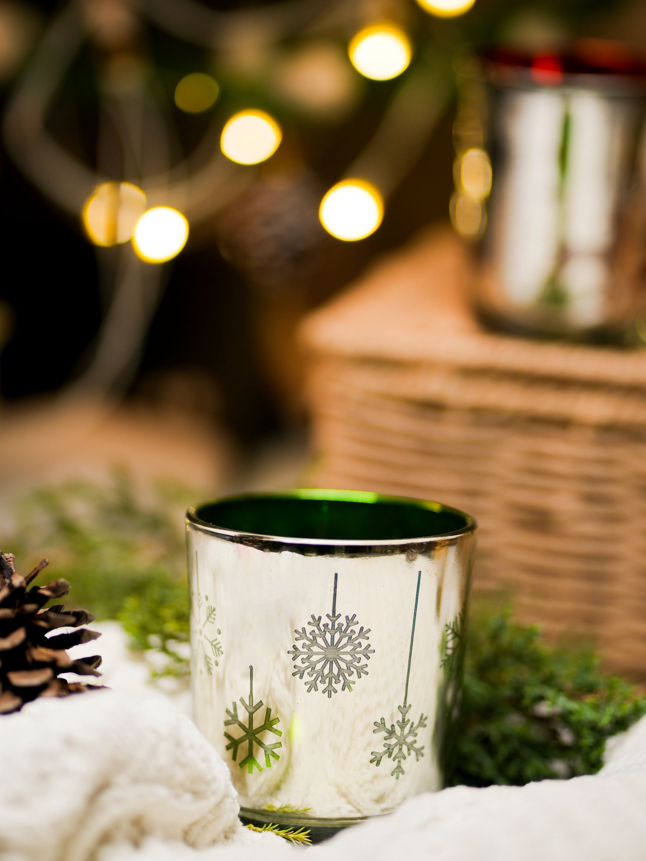 Snowflake Embossed Votive