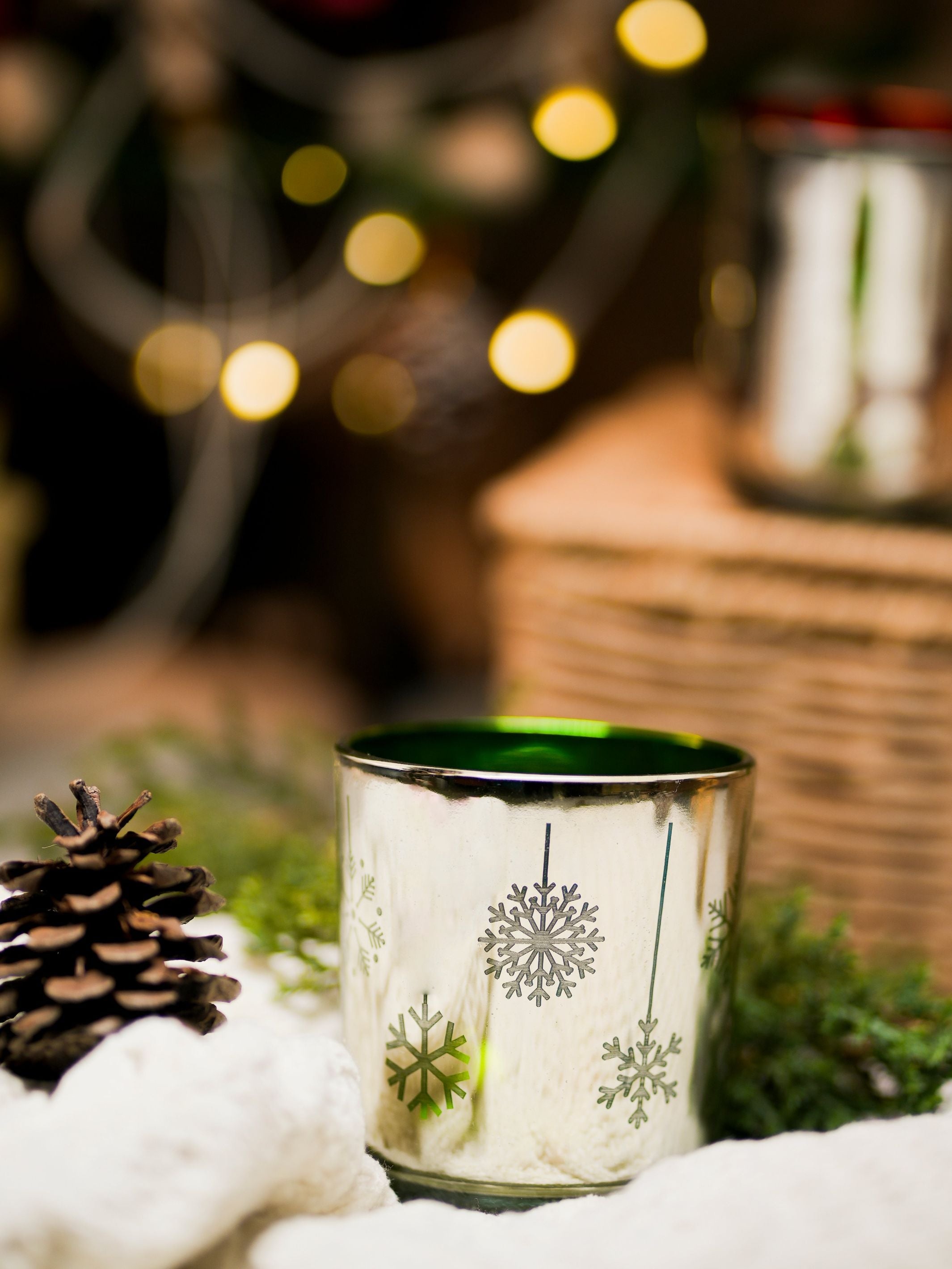 Snowflake Embossed Votive