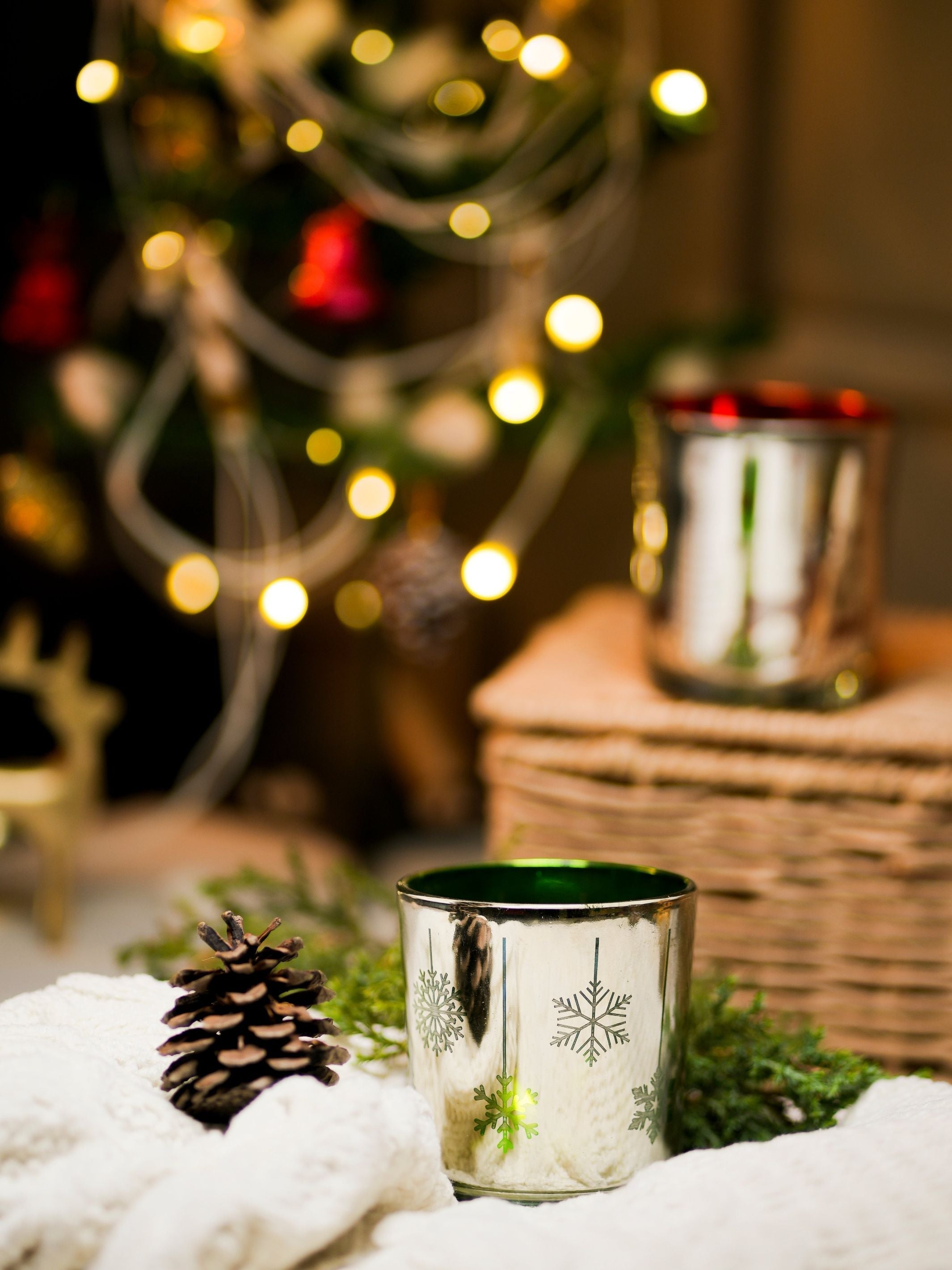 Snowflake Embossed Votive