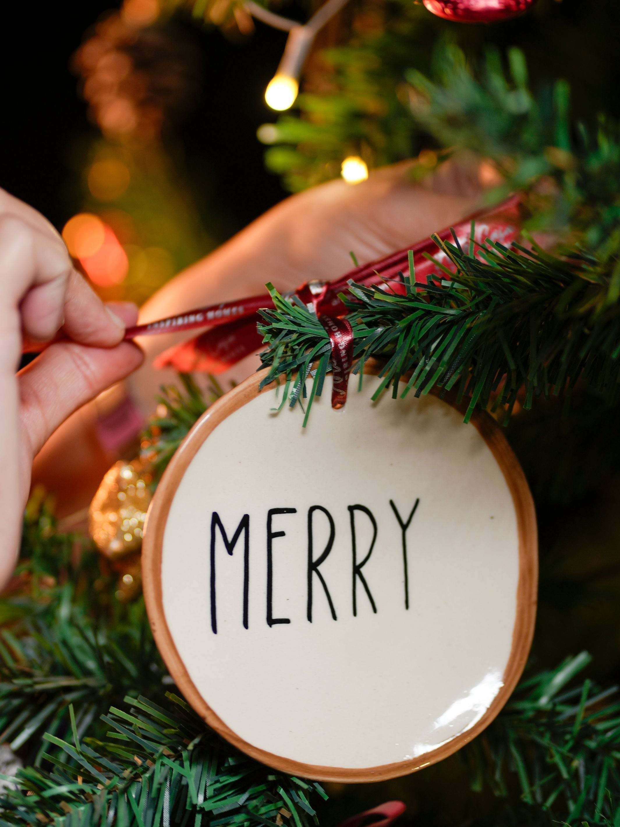 Merry festive ornament