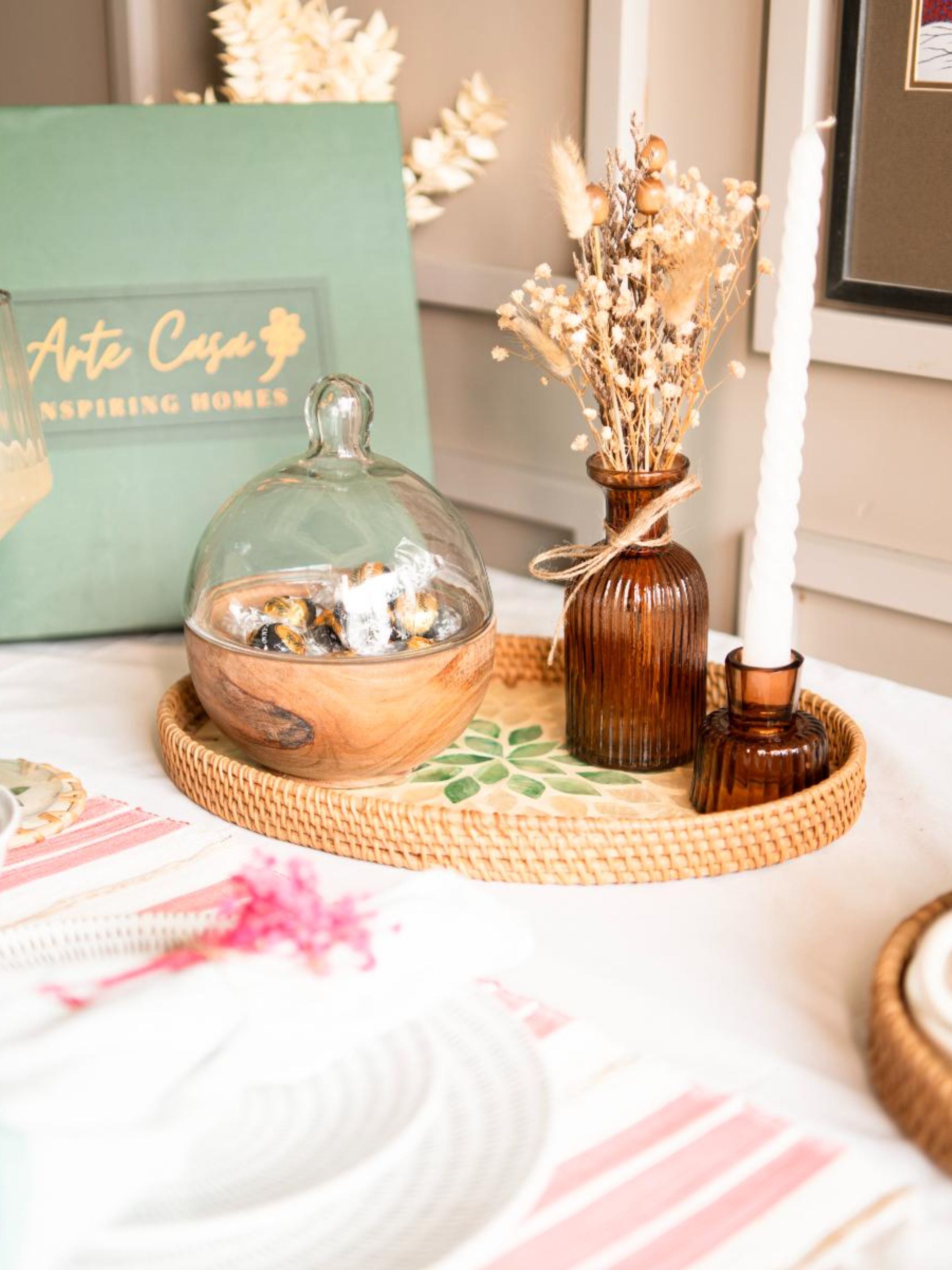 Chic glass dome server