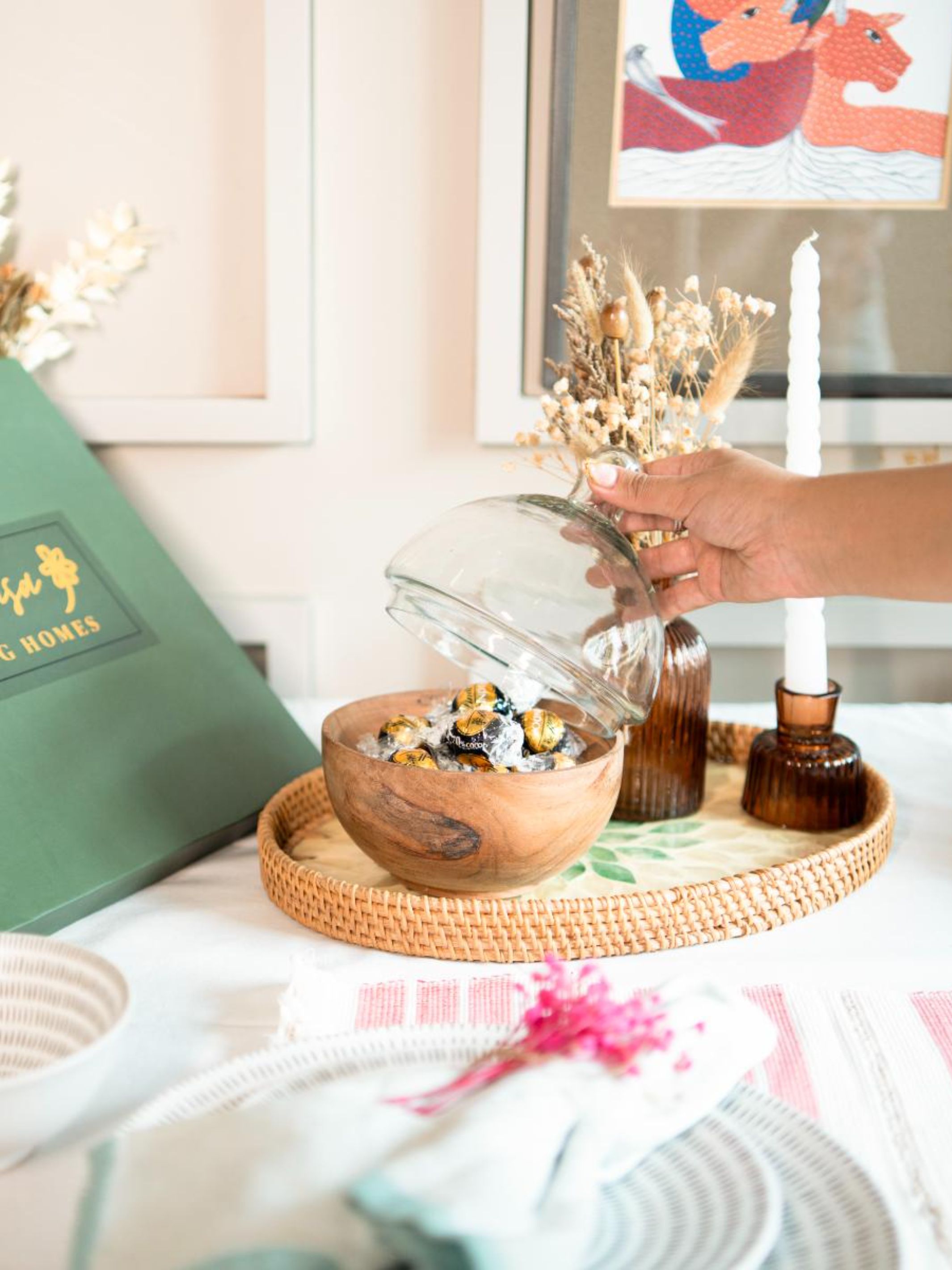 Chic glass dome server