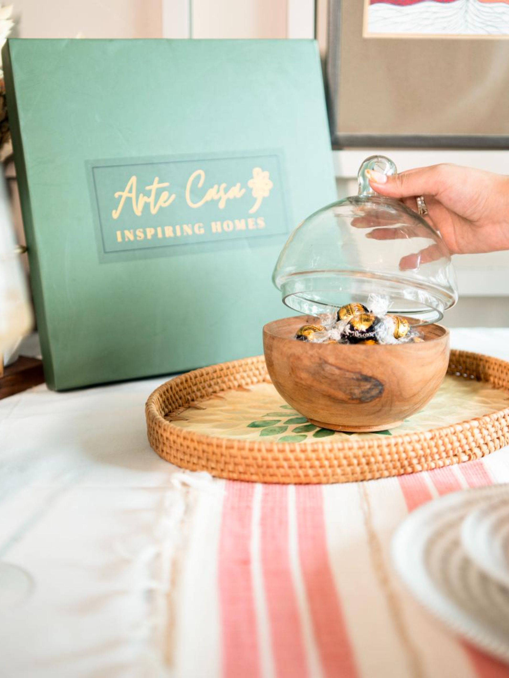 Chic glass dome server