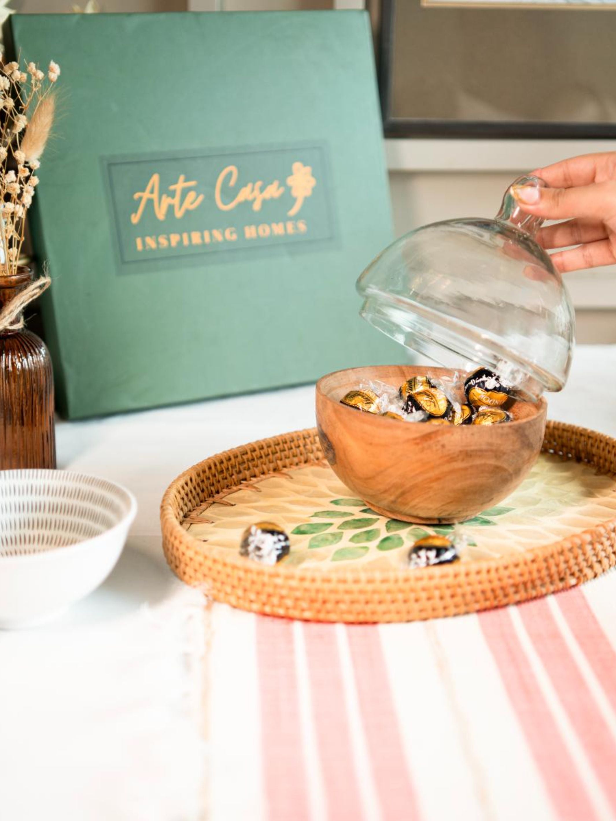 Chic glass dome server