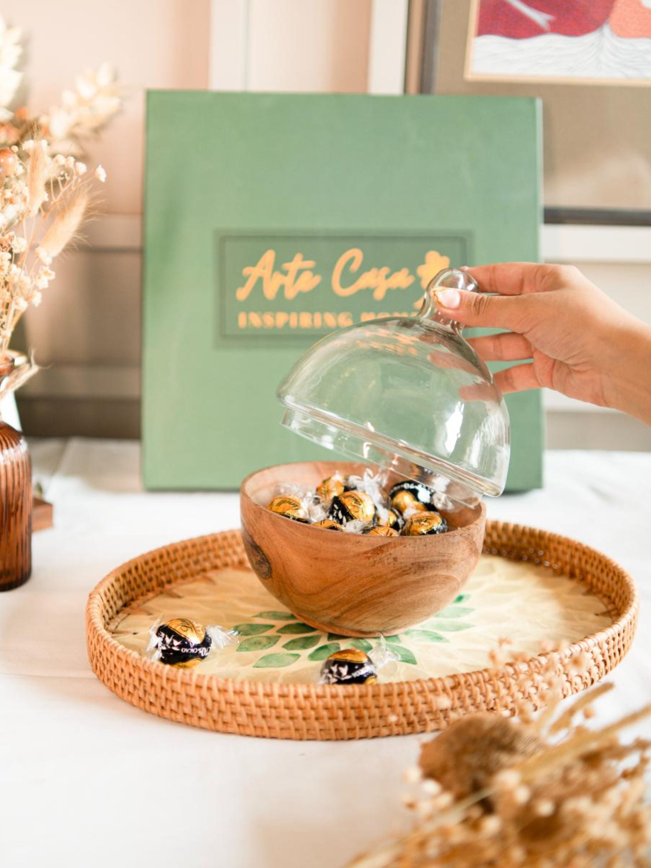 Chic glass dome server