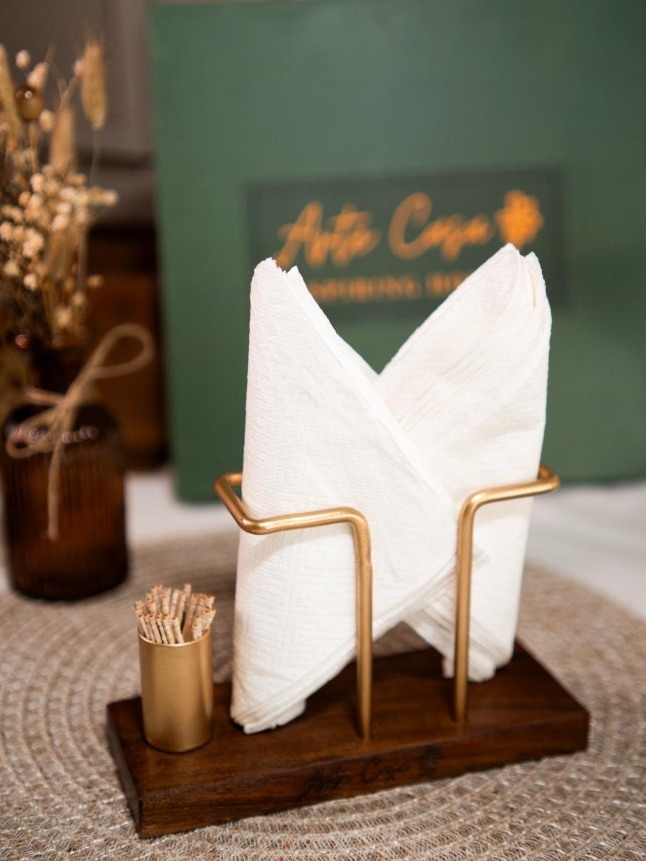 Timber Touch Tissue & Toothpick Holder