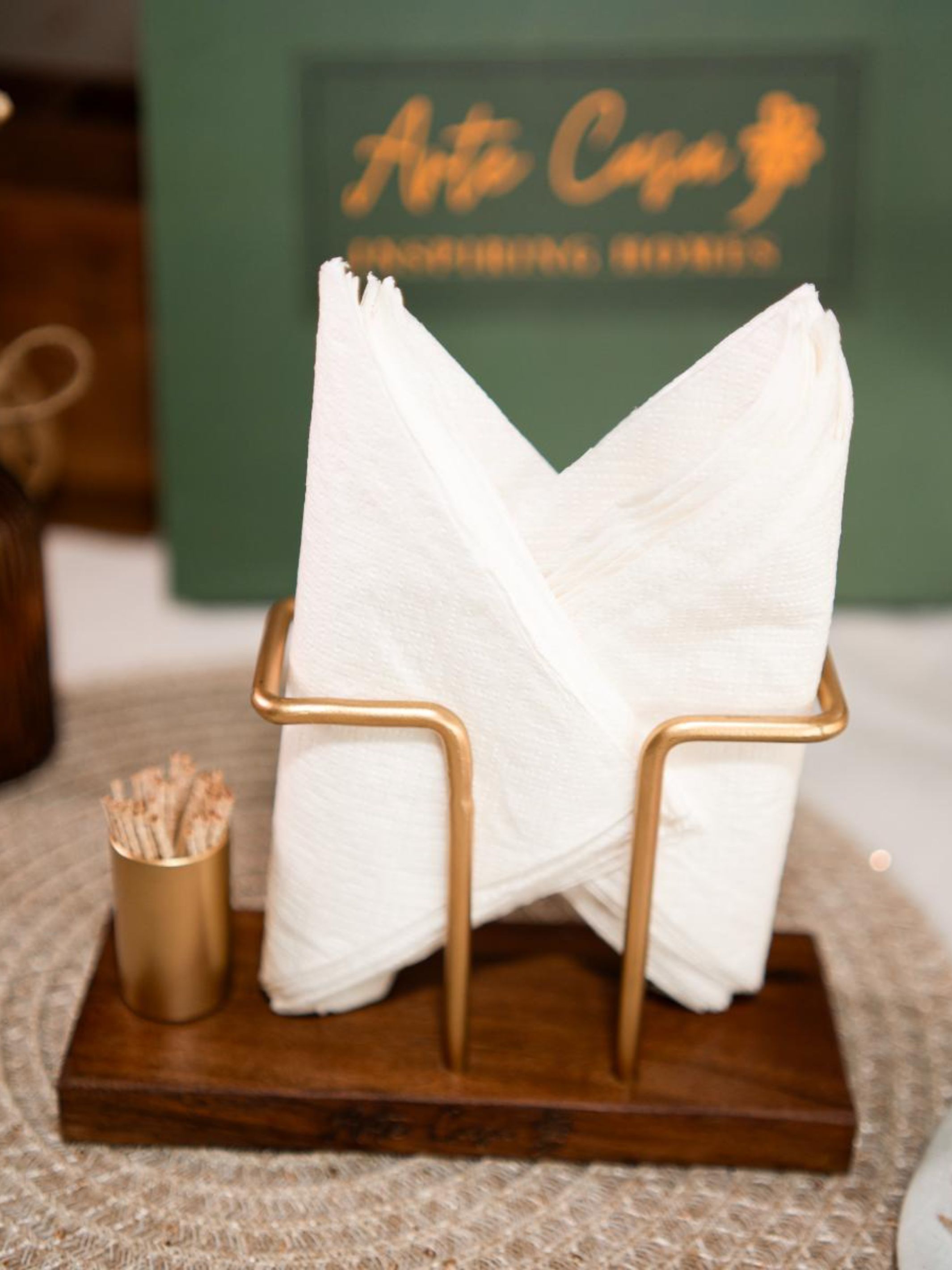 Timber Touch Tissue & Toothpick Holder