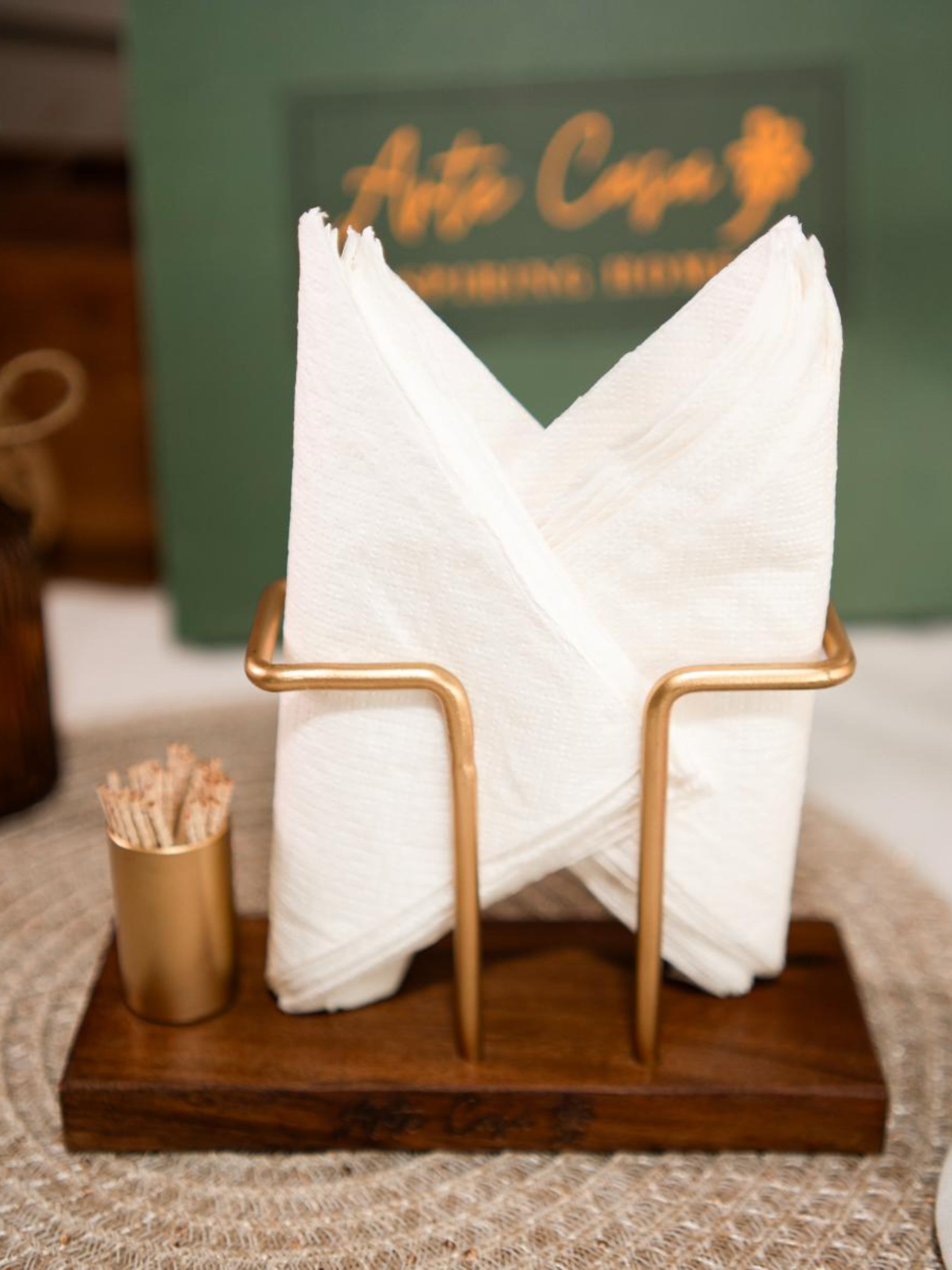 Timber Touch Tissue & Toothpick Holder
