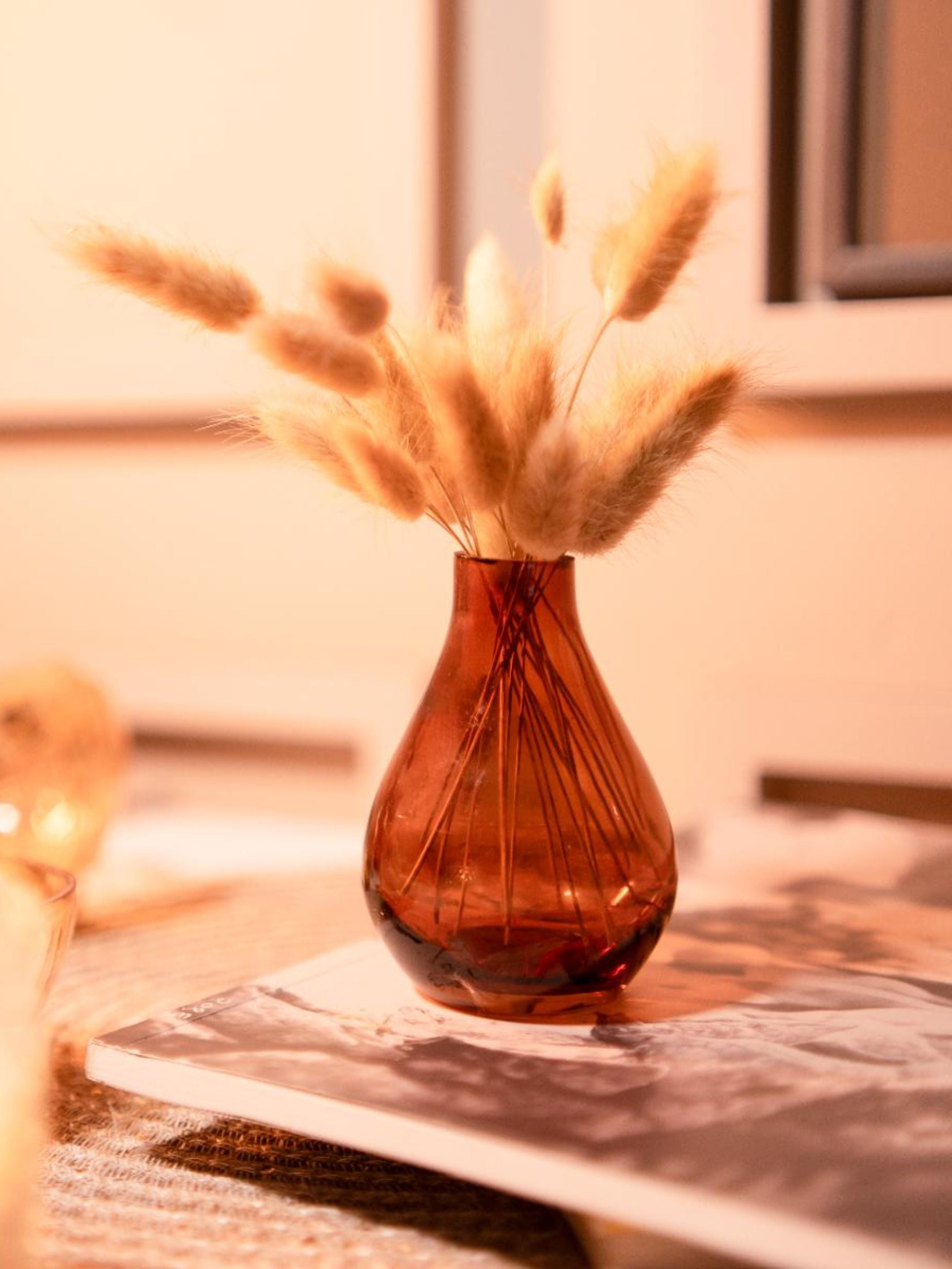 rustic charm vase with dried flower