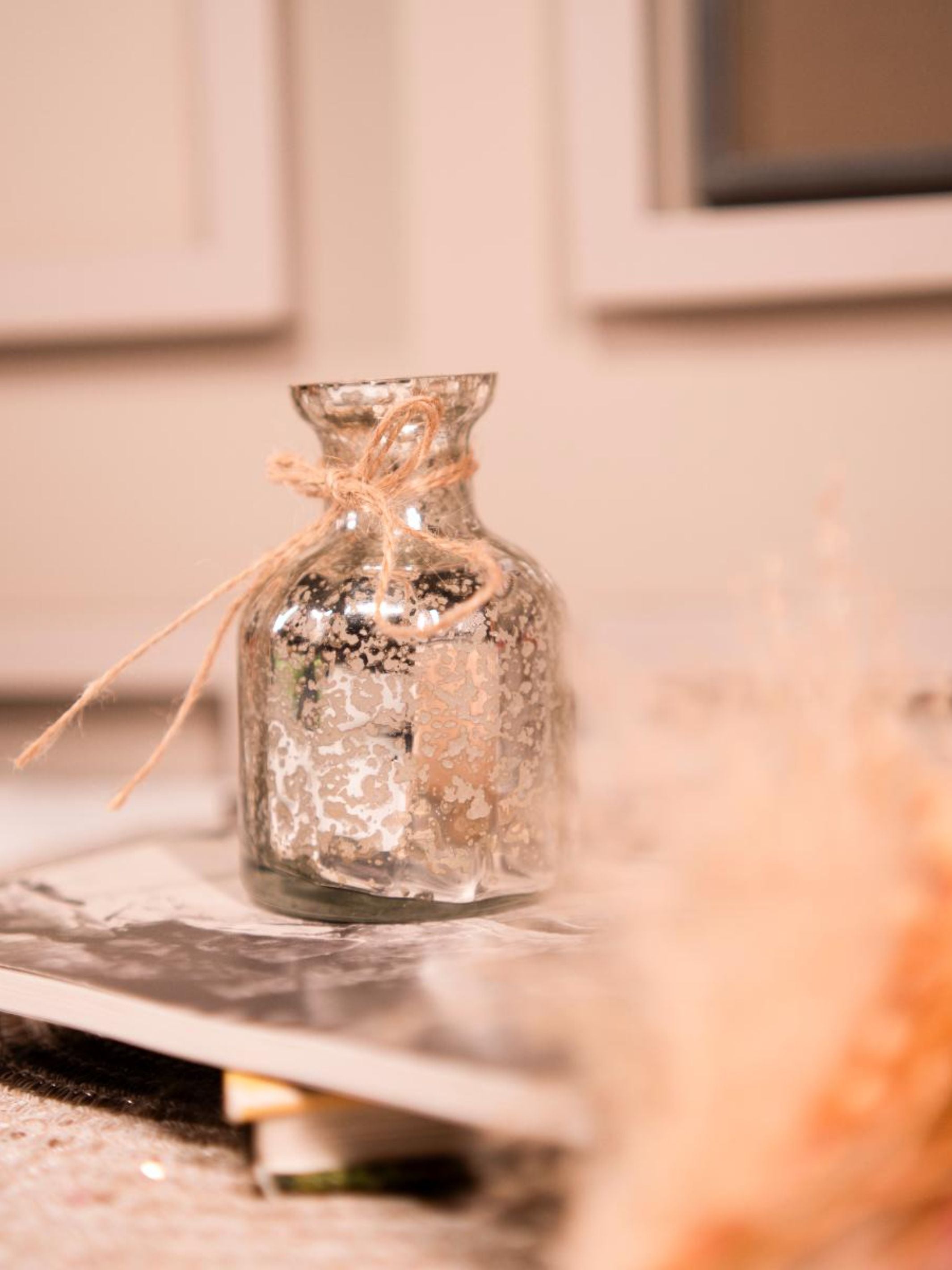 Silver blossom charm with bunch