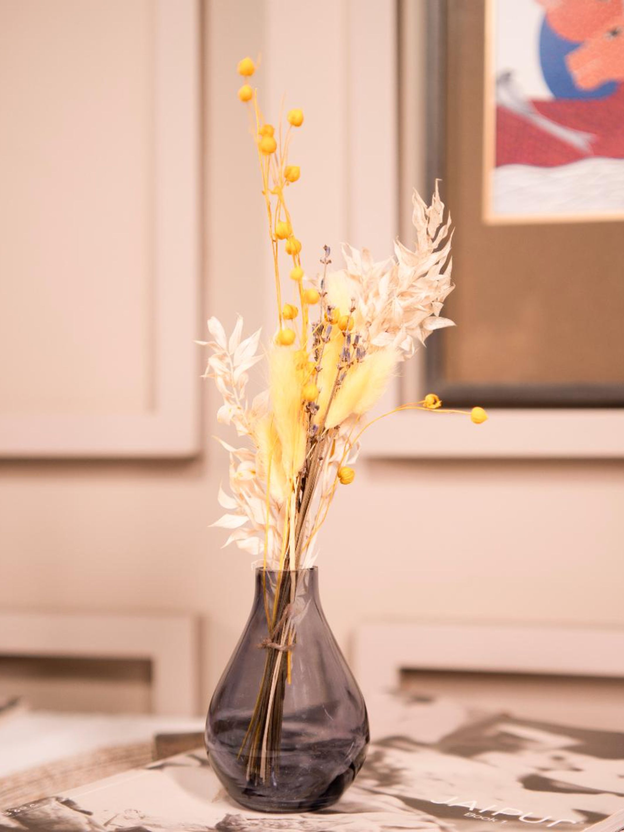 Indigo Elegance Vase with bunch