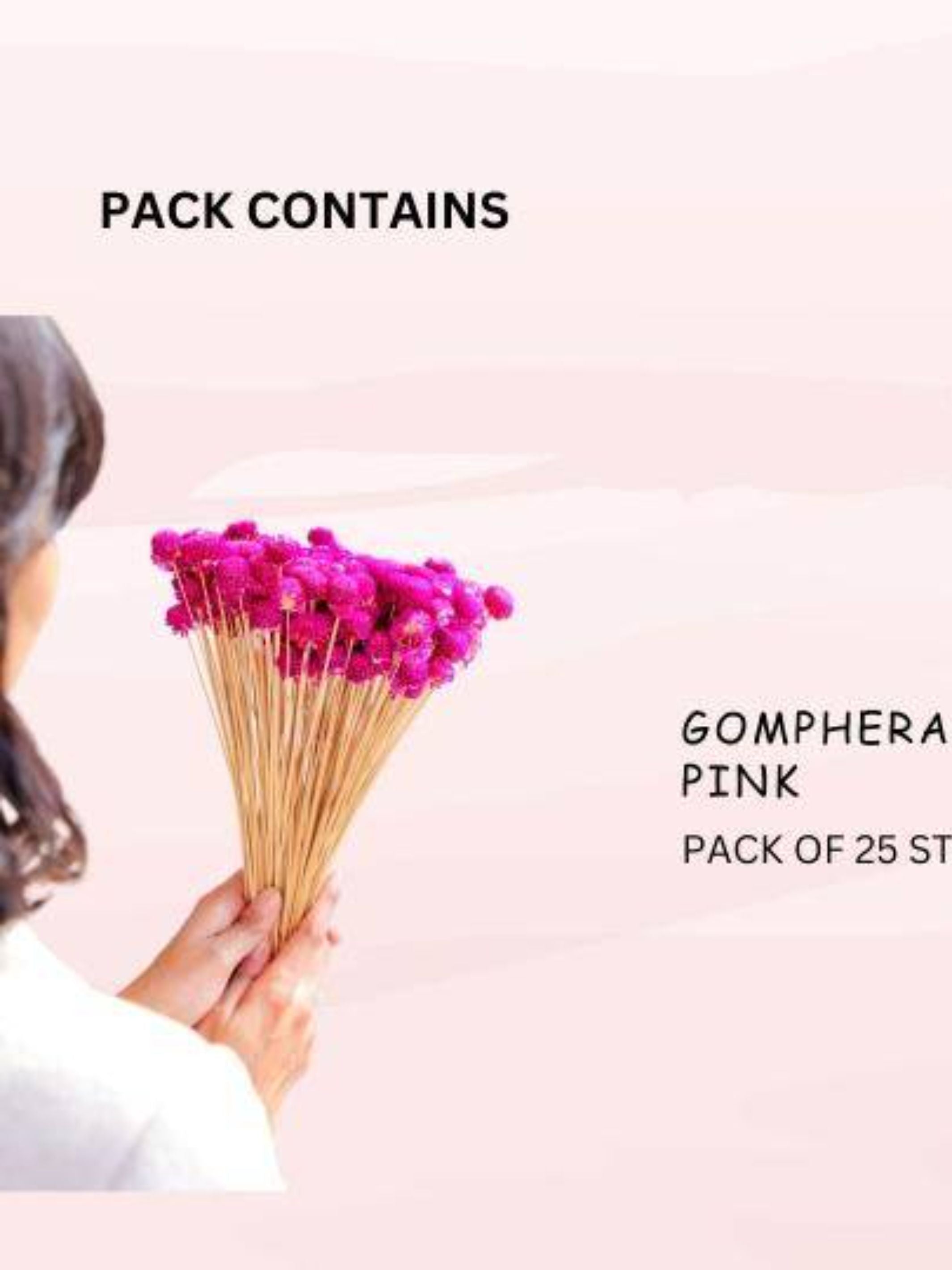 gomphera set of 25 stems -Dark pink