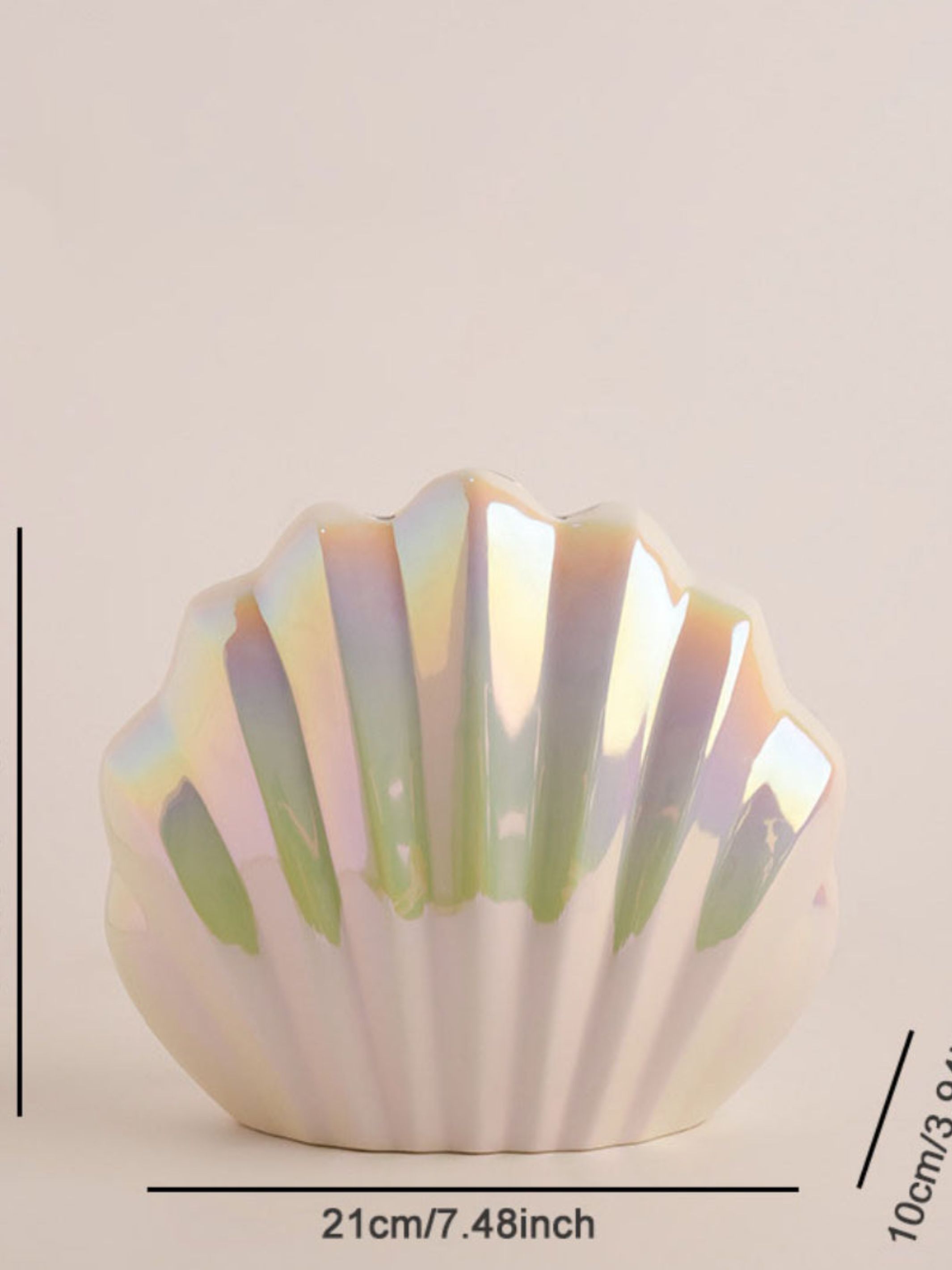 Madeleine shell vase-Electroplating colourful