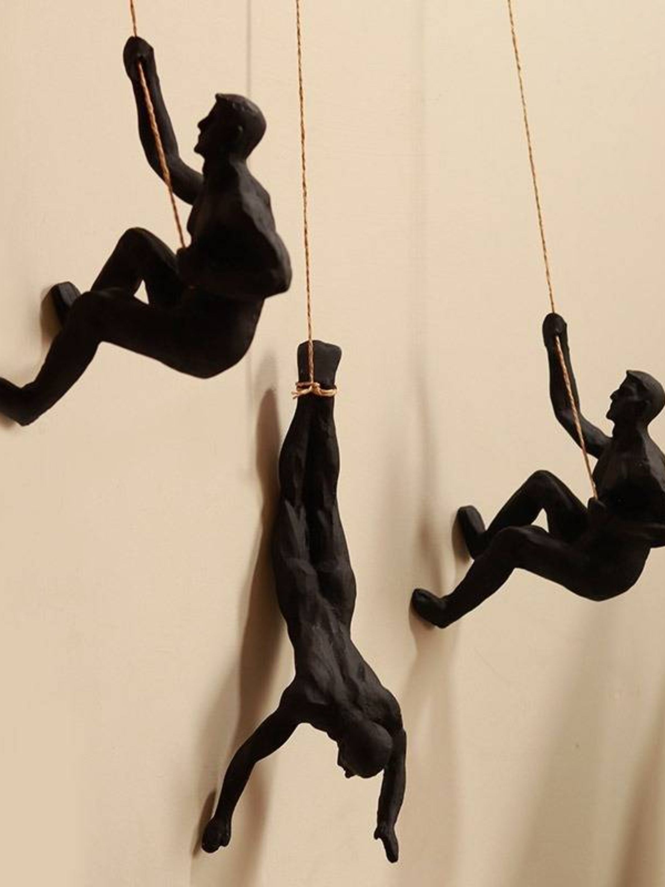 The Climbing crew Wall Hanging (Set of 3)-Black