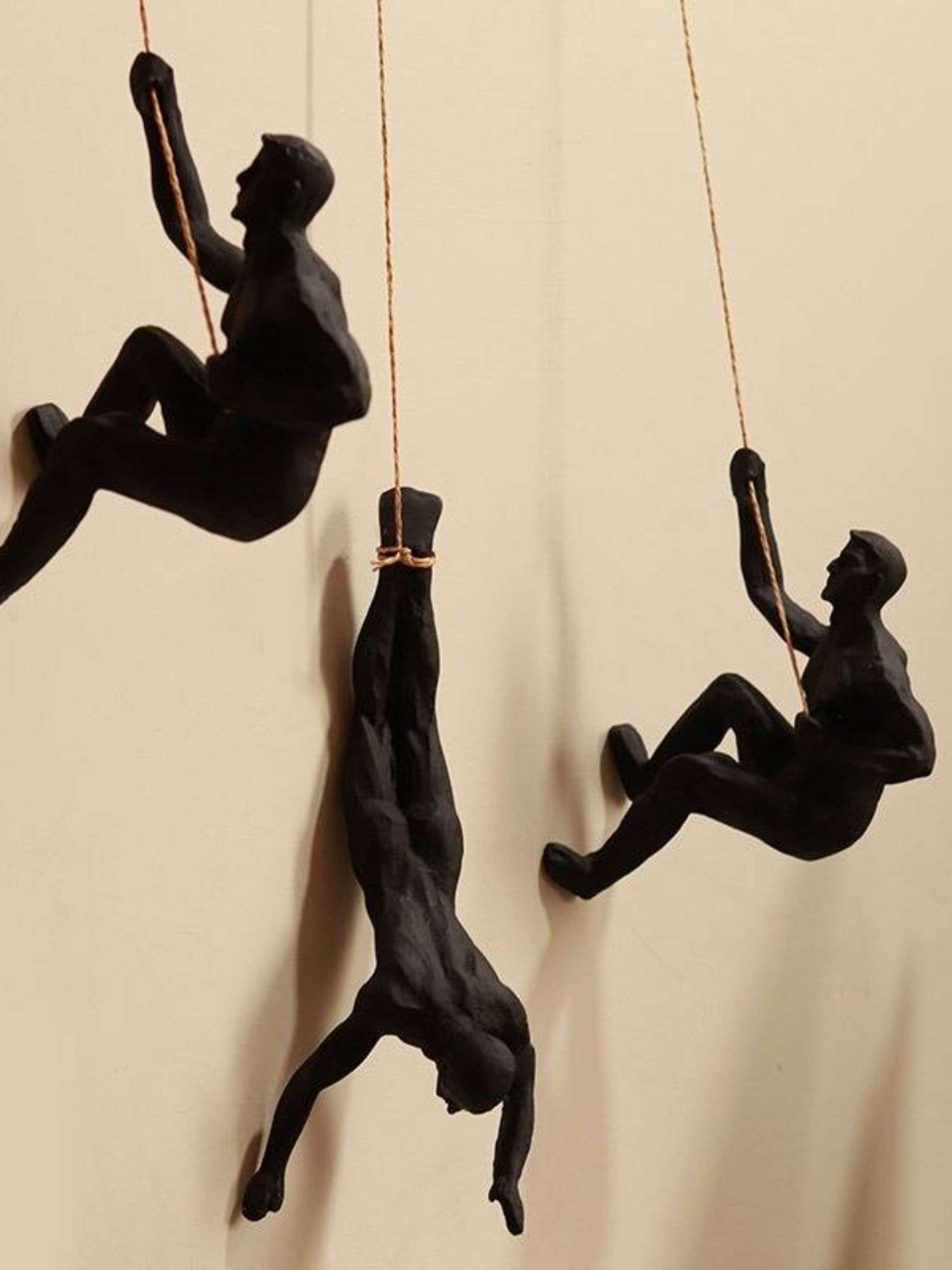 The Climbing crew Wall Hanging (Set of 3)-Black