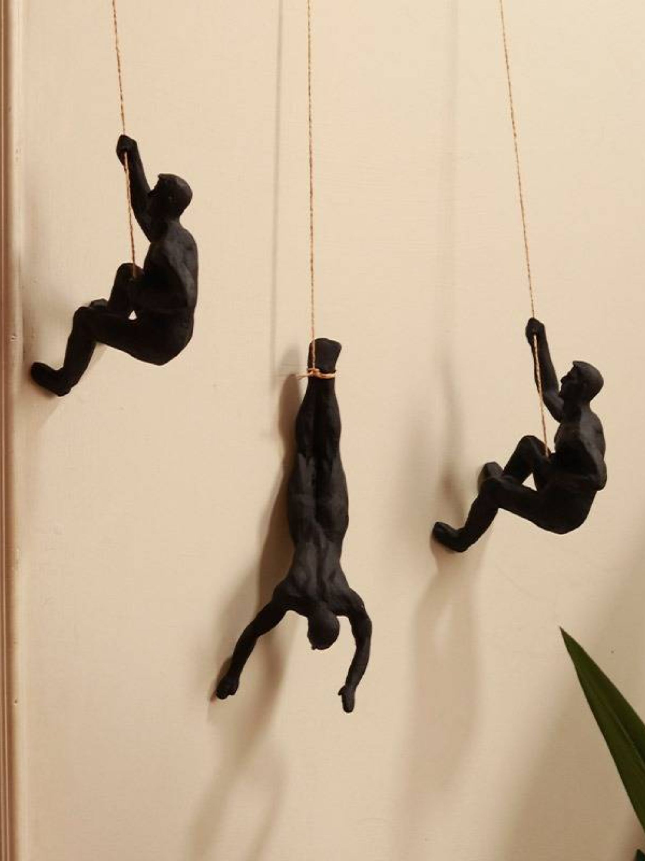 The Climbing crew Wall Hanging (Set of 3)-Black