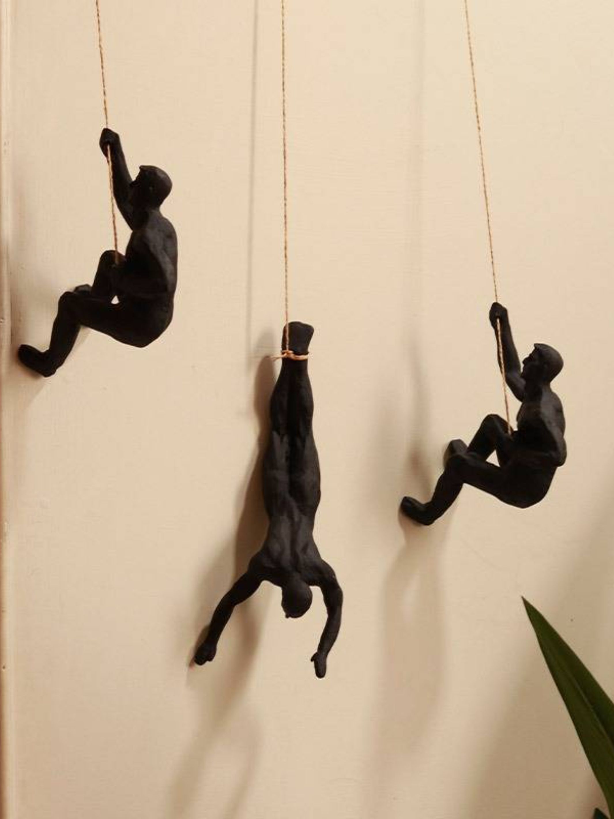 The Climbing crew Wall Hanging (Set of 3)-Black