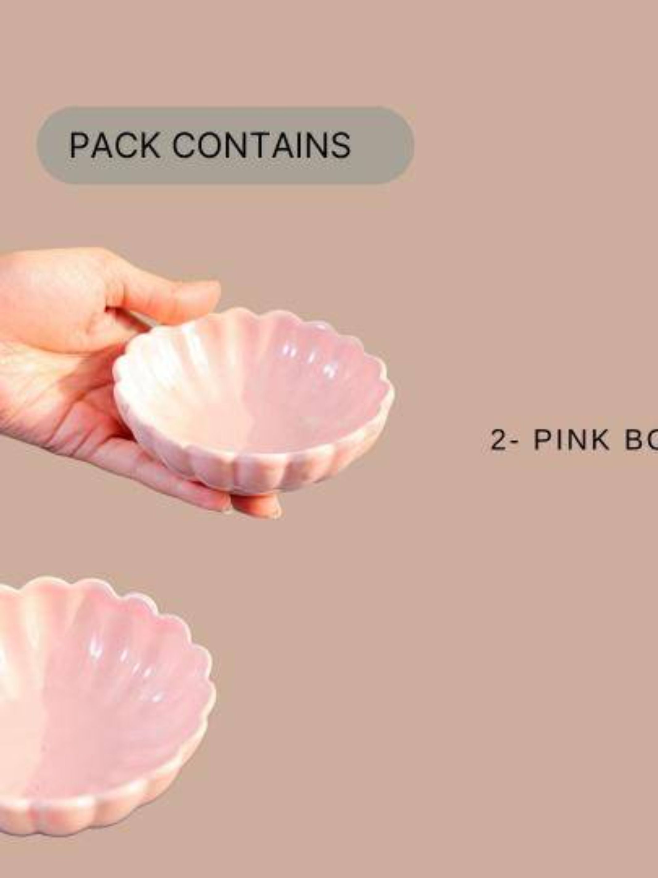 Dessert Bowl set of 2 -Pink