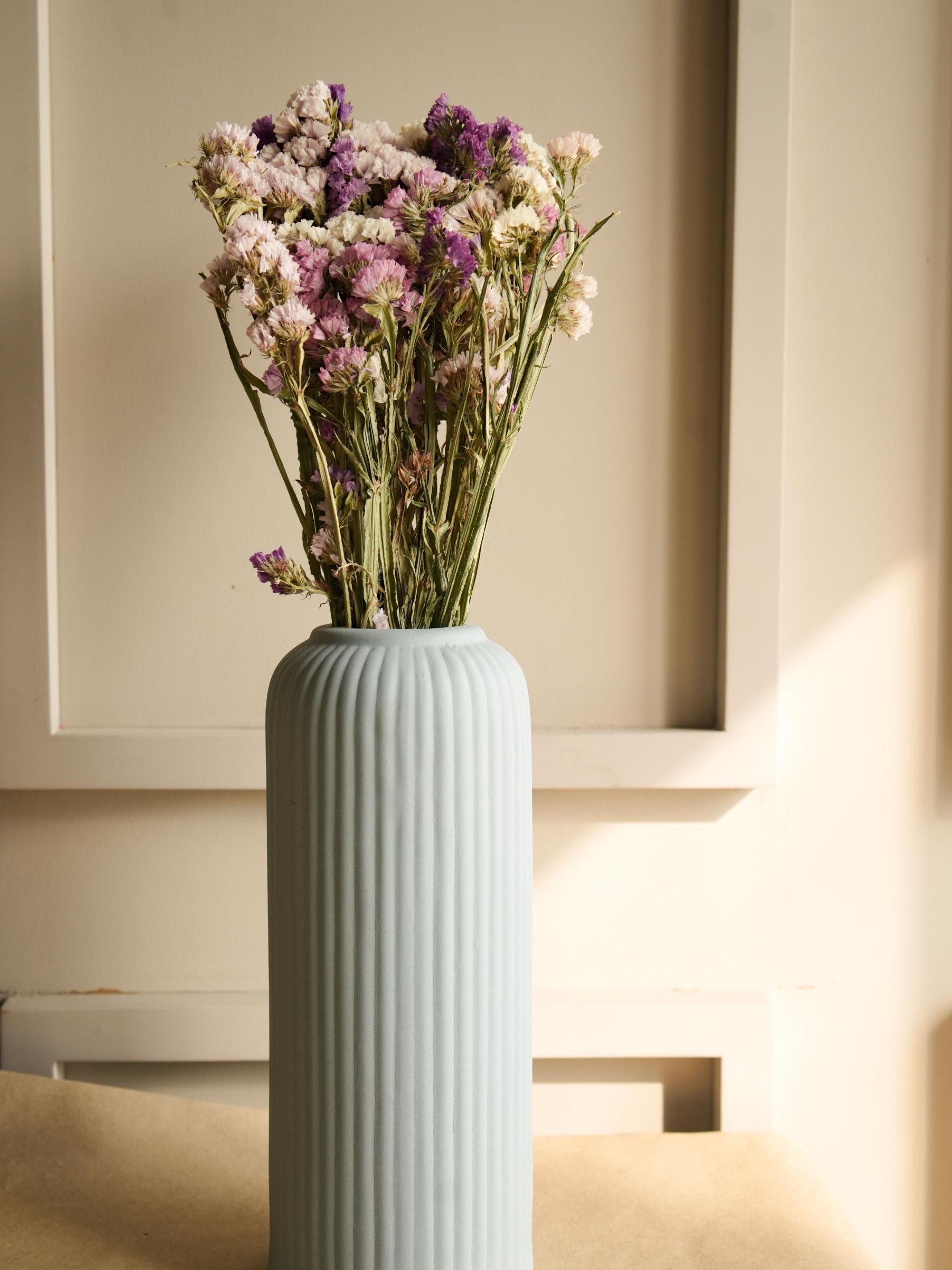 Modern Ribbed vase set of 3