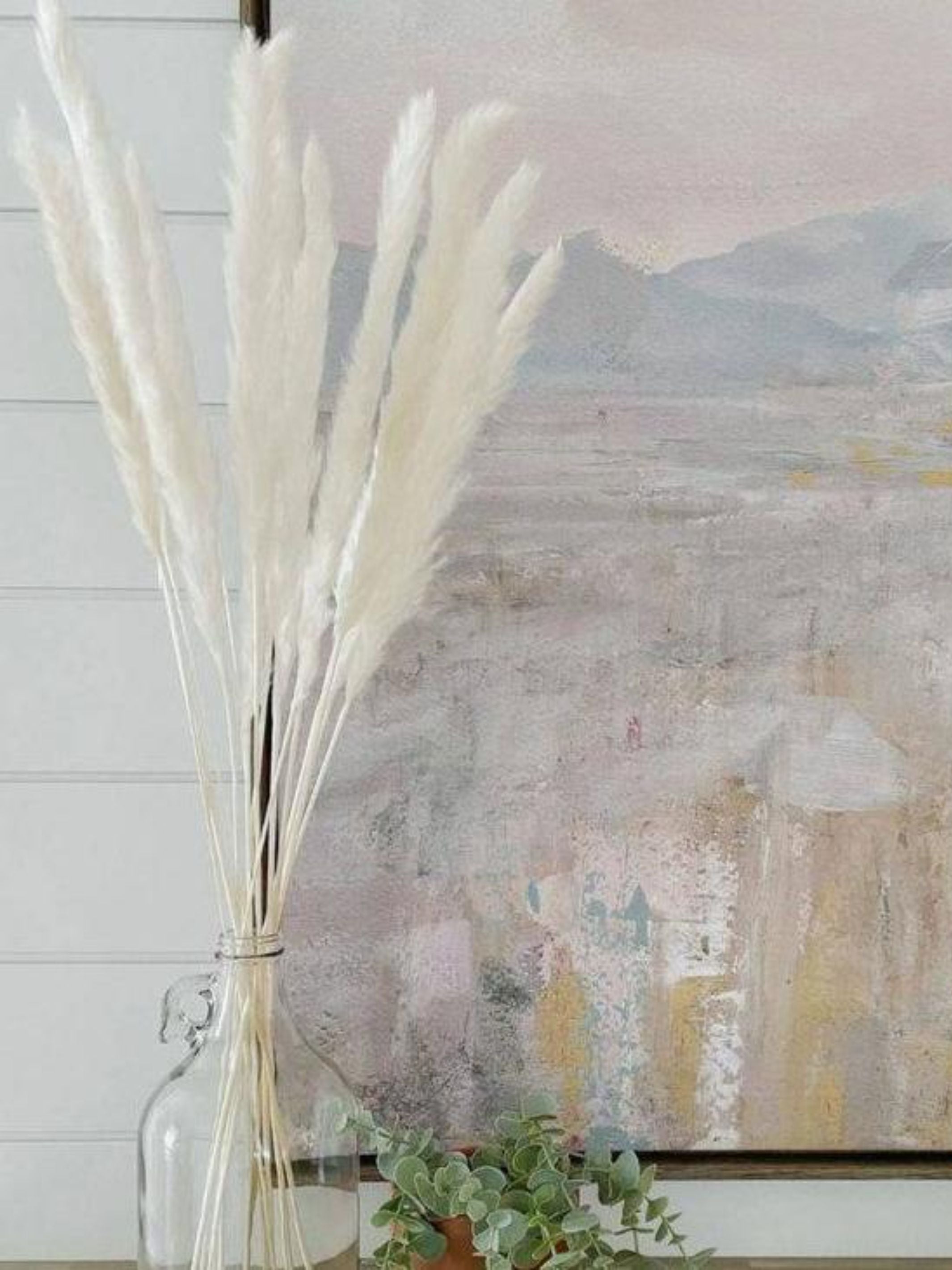 Mini white pampas-set of 10 sticks