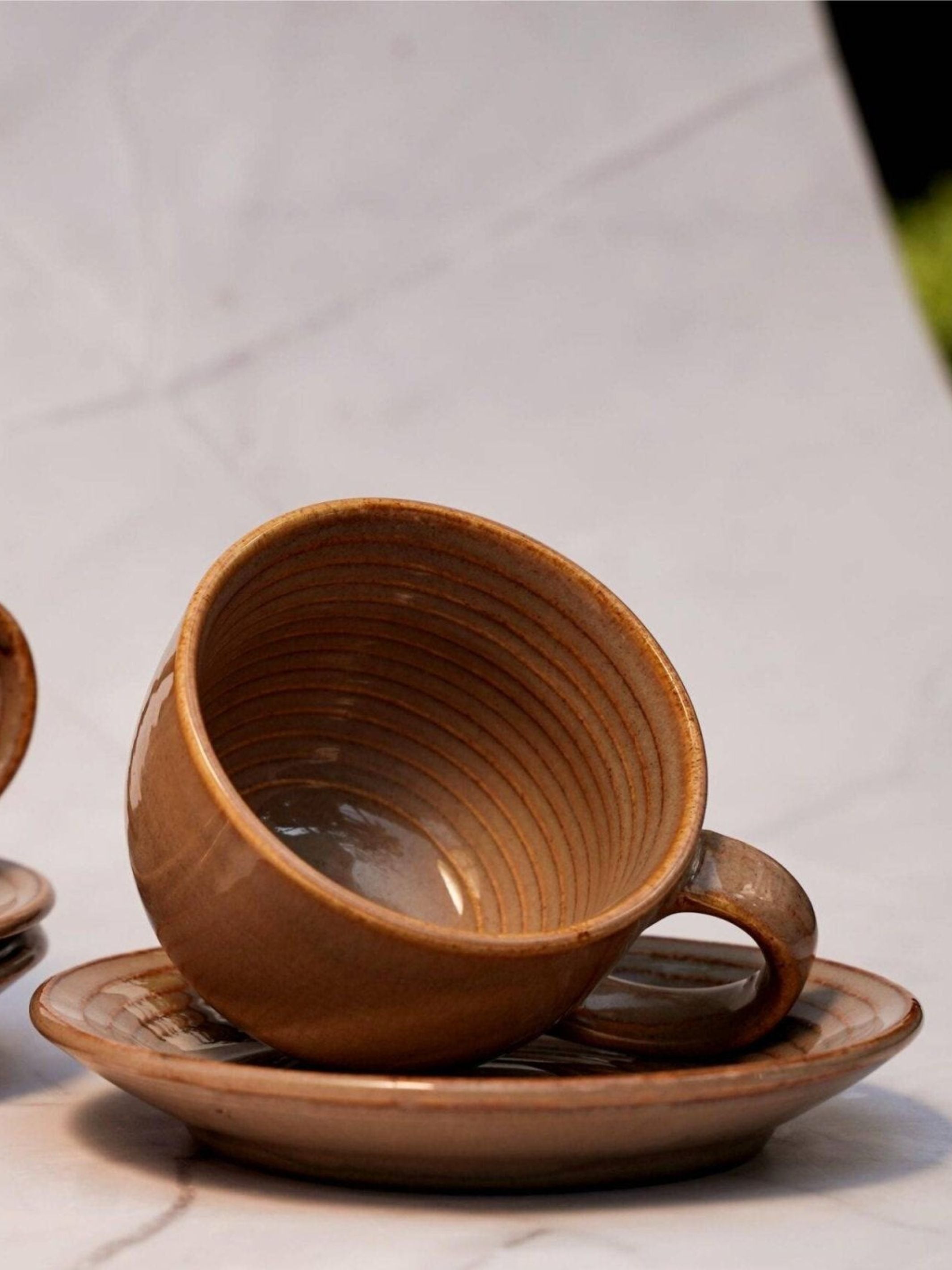Beige Bloom Tea set