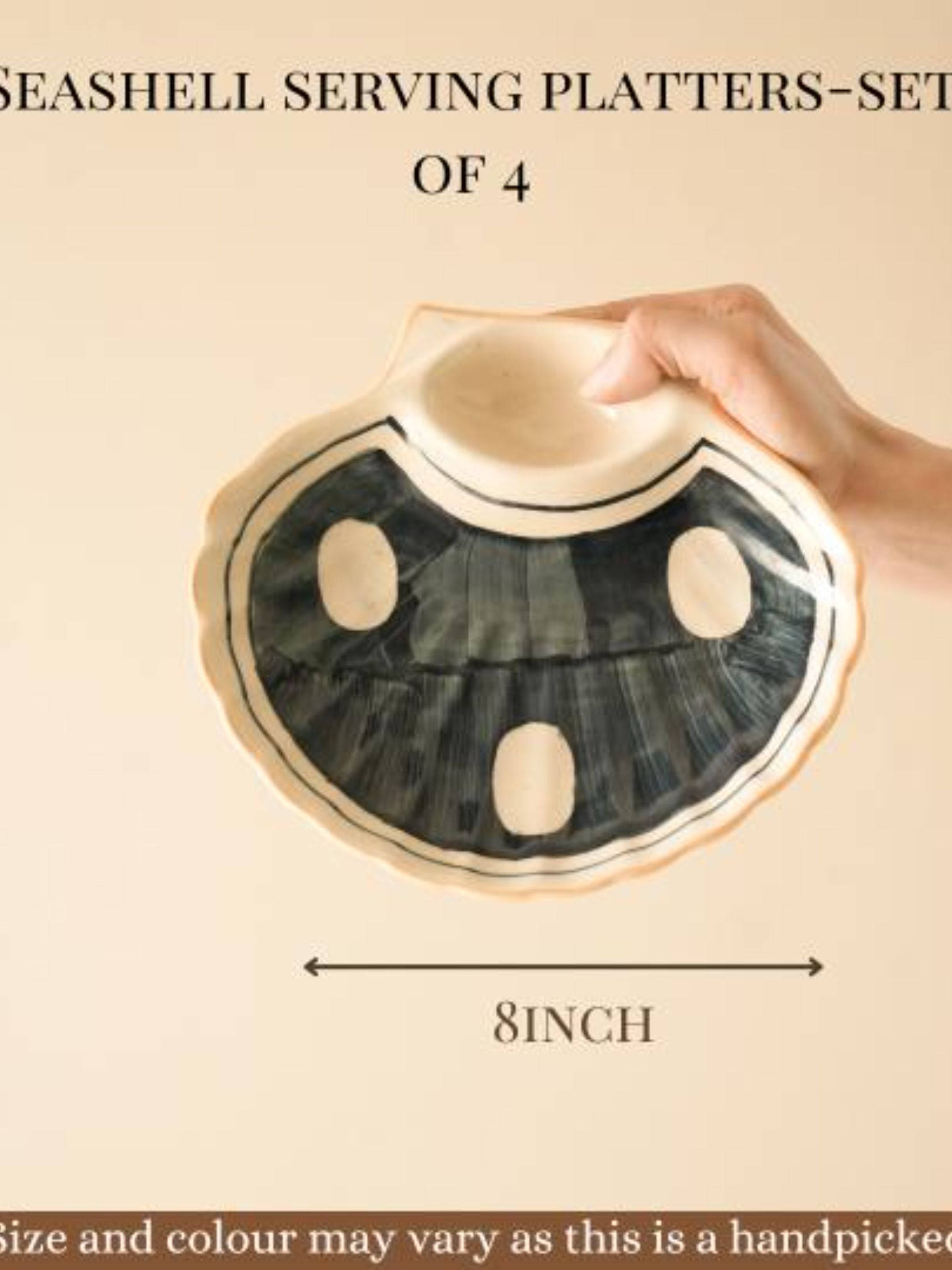 Seashell serving platters-set of 4