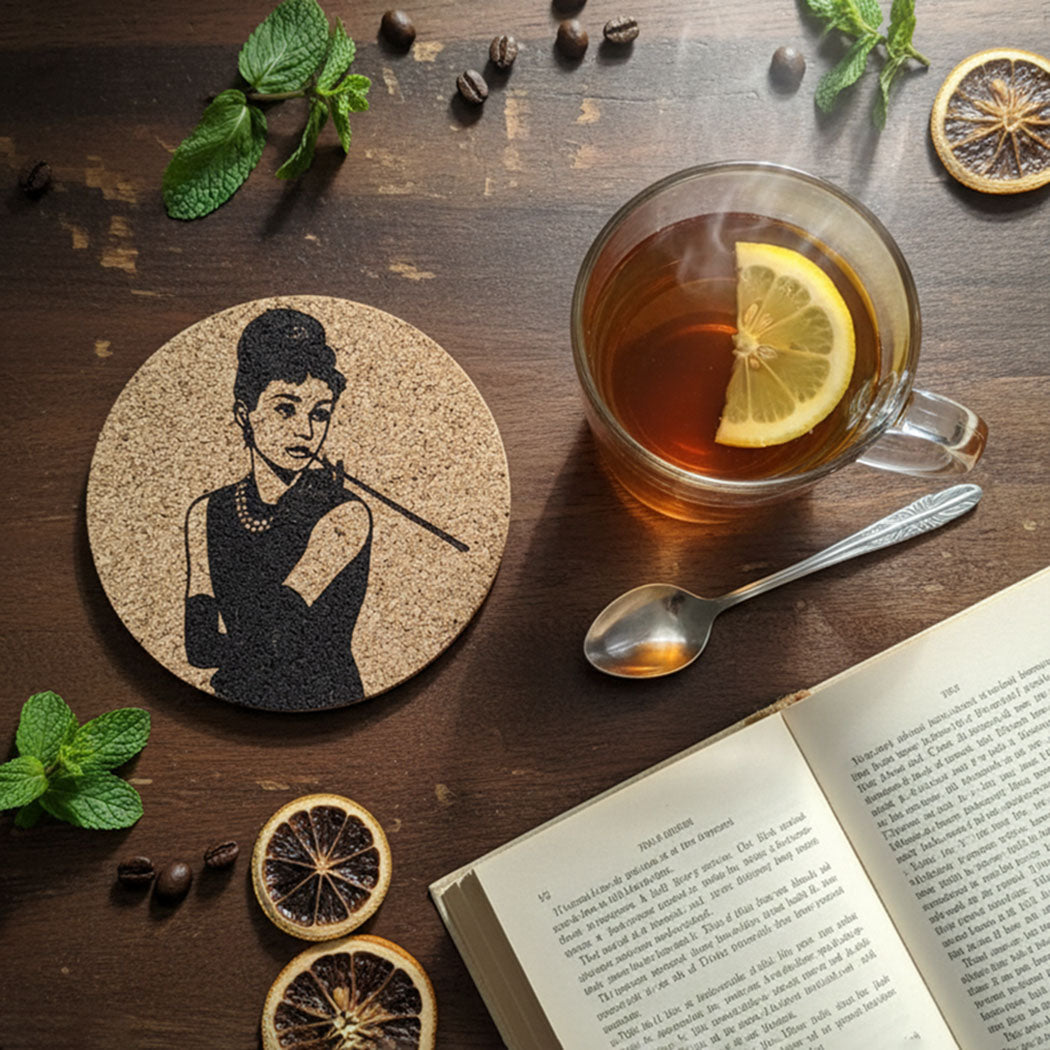Cork Coaster Set of 2 – Audrey Hepburn