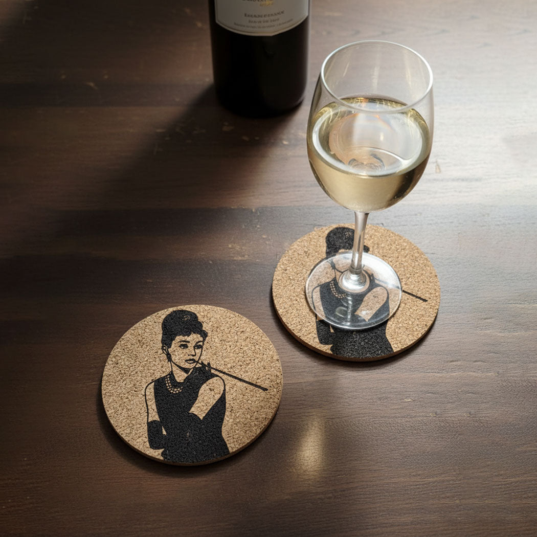 Cork Coaster Set of 2 – Audrey Hepburn