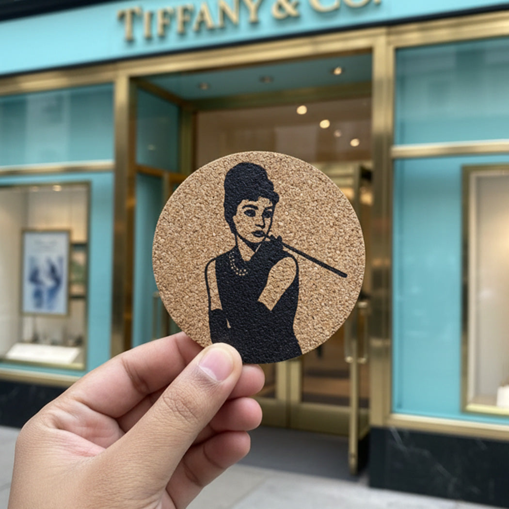 Cork Coaster Set of 2 – Audrey Hepburn
