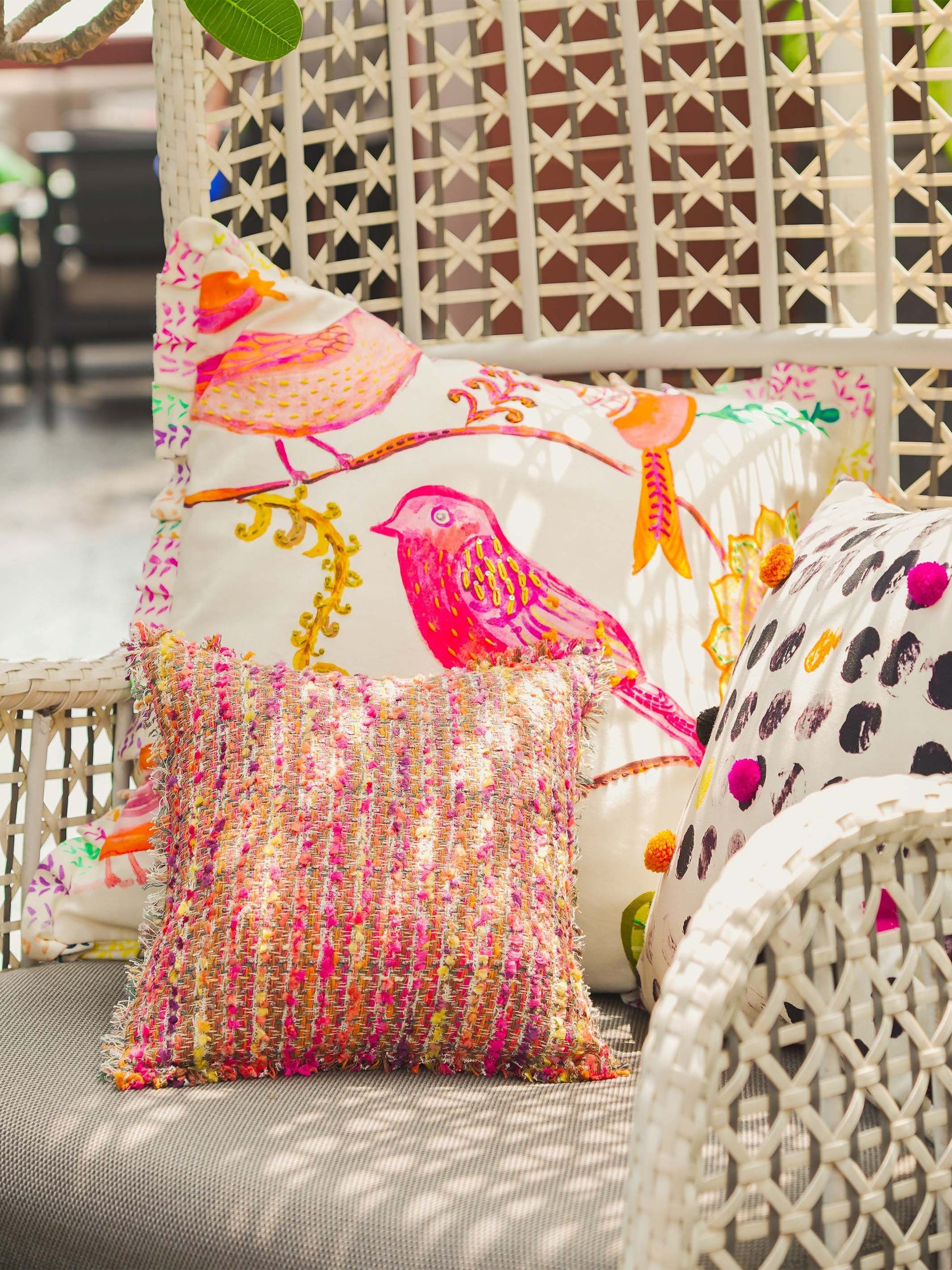 Cushion Cover - Bird of Paradise Fuchsia