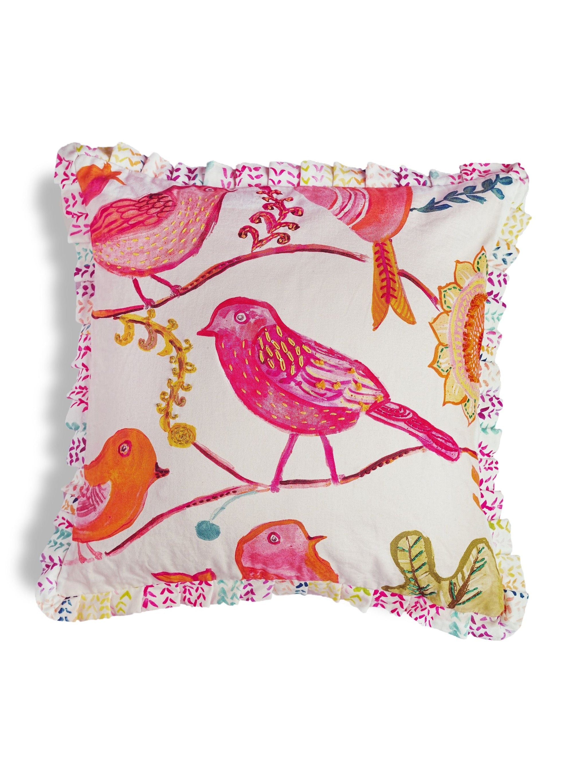 Cushion Cover - Bird of Paradise Fuchsia