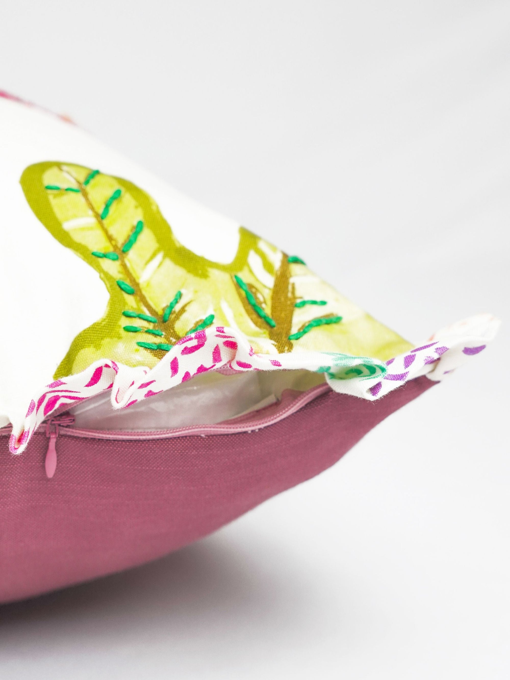 Cushion Cover - Bird of Paradise Fuchsia