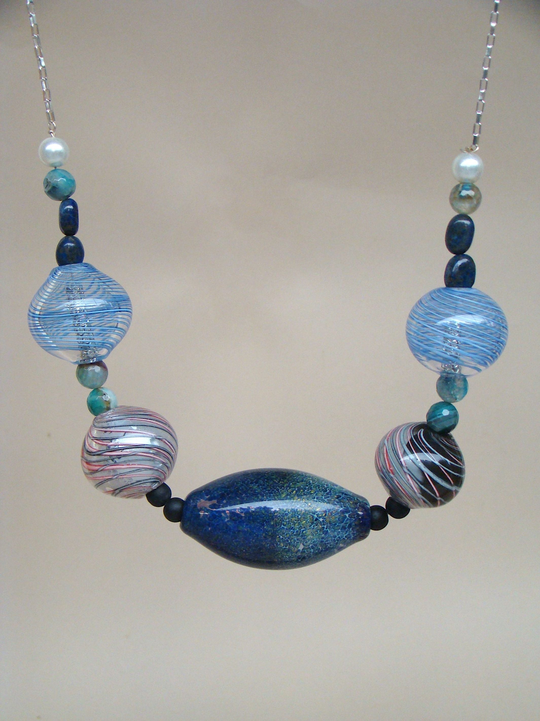 Blissful Heartstring - Necklace Blue