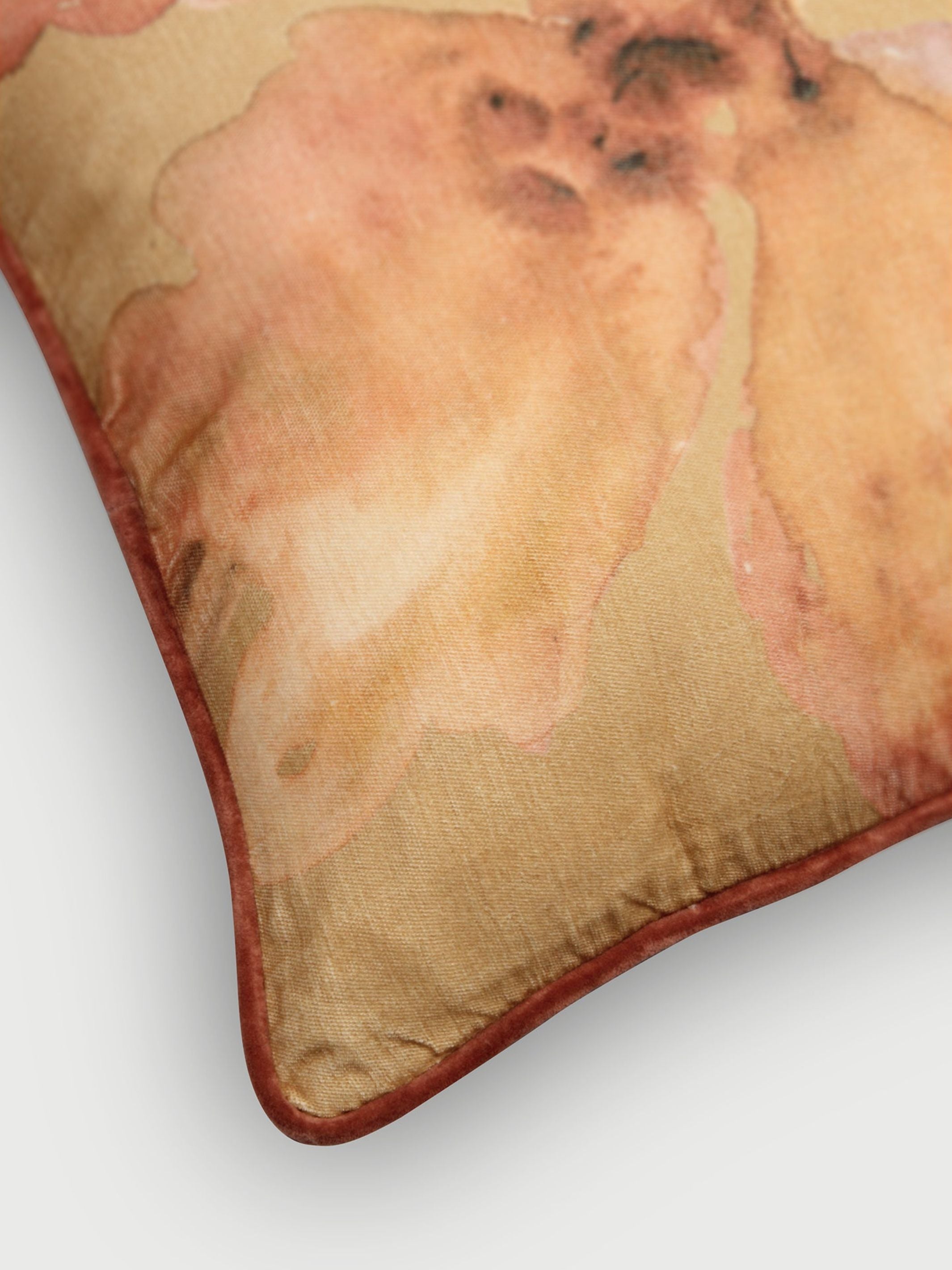 Bloom Ochre Velvet Cushion Cover