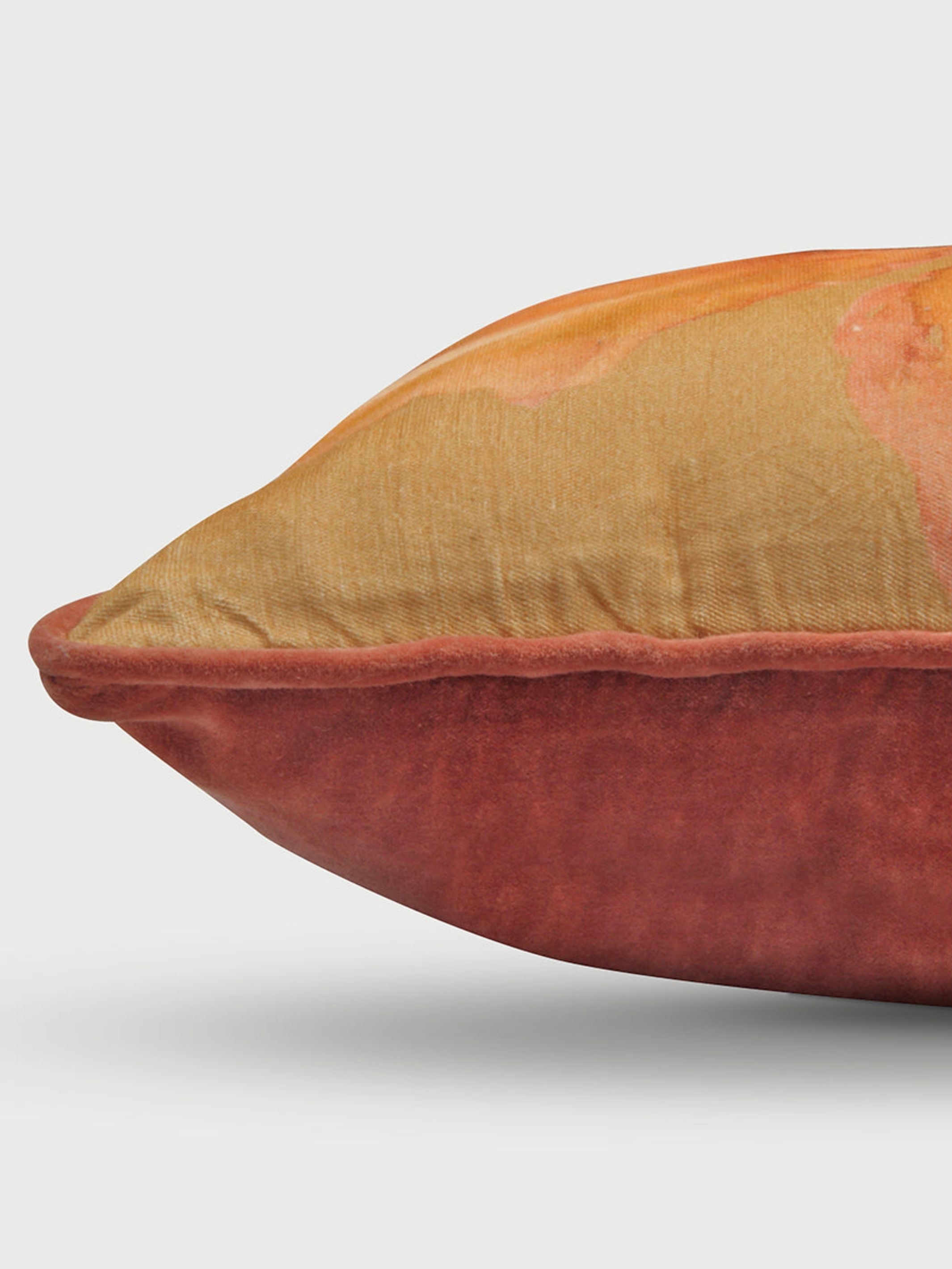 Bloom Ochre Velvet Cushion Cover